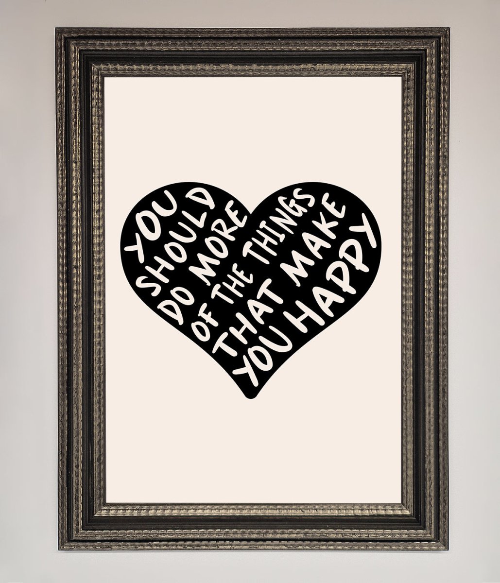 Happy Heart Framed Print - Zestio