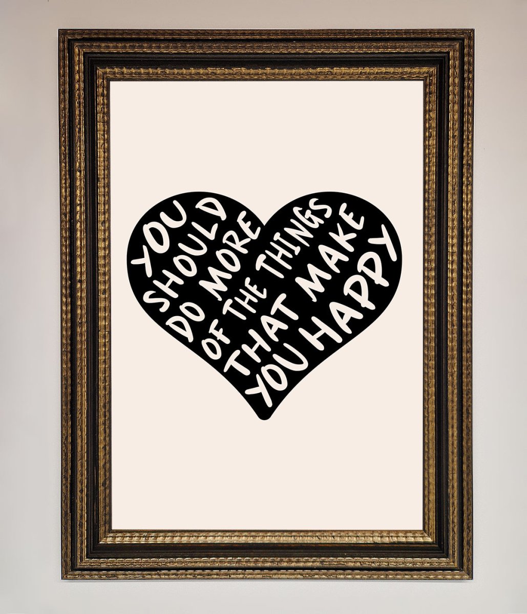 Happy Heart Framed Print - Zestio