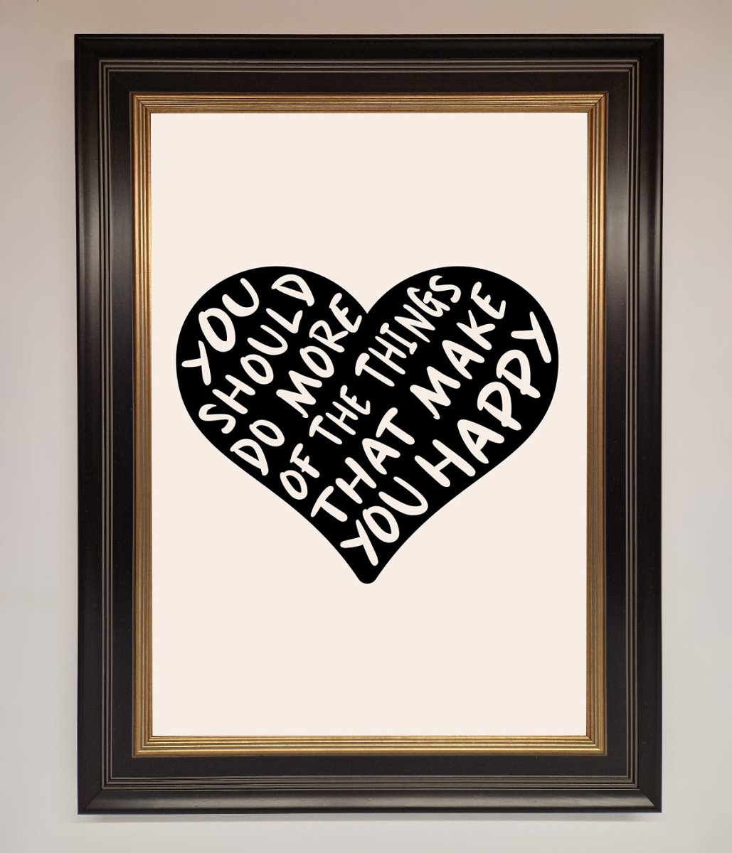 Happy Heart Framed Print - Zestio