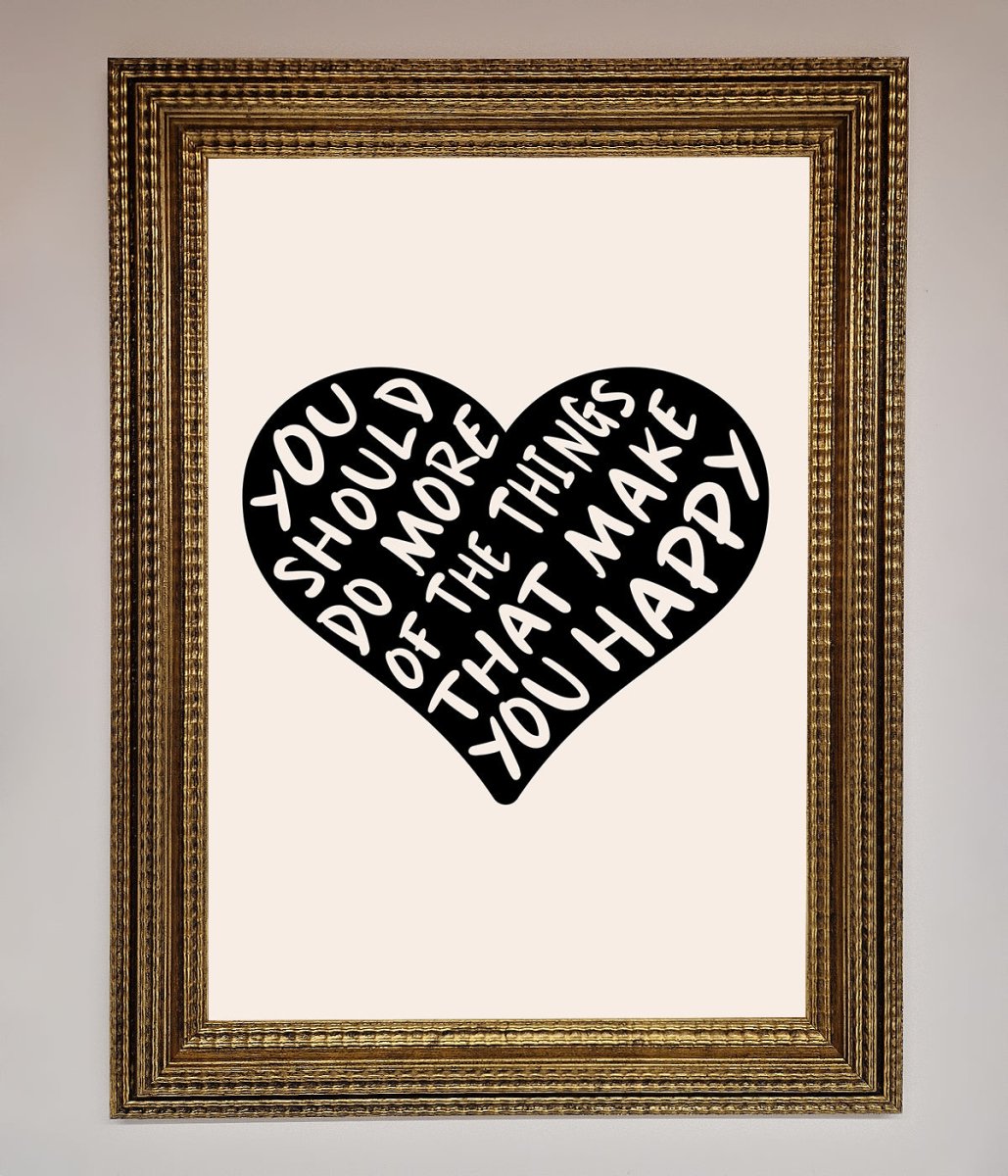 Happy Heart Framed Print - Zestio