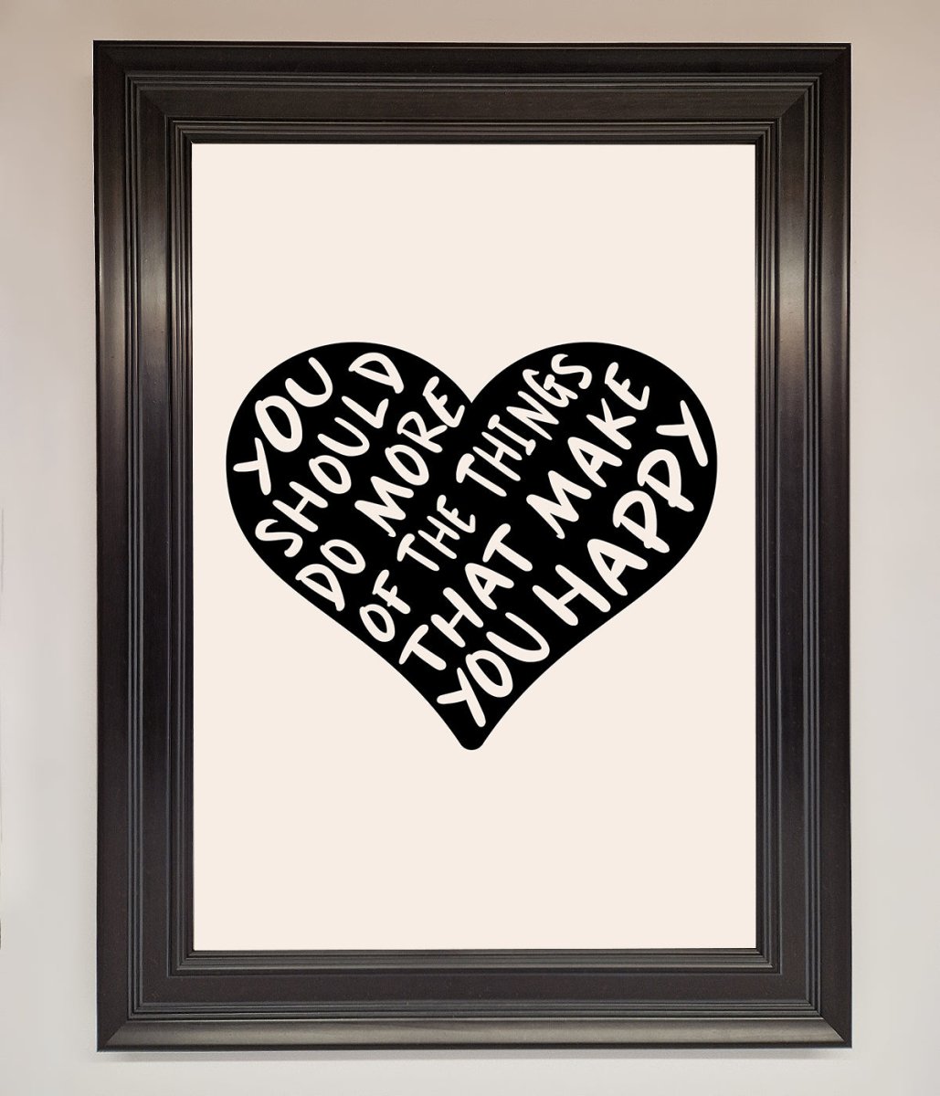 Happy Heart Framed Print - Zestio
