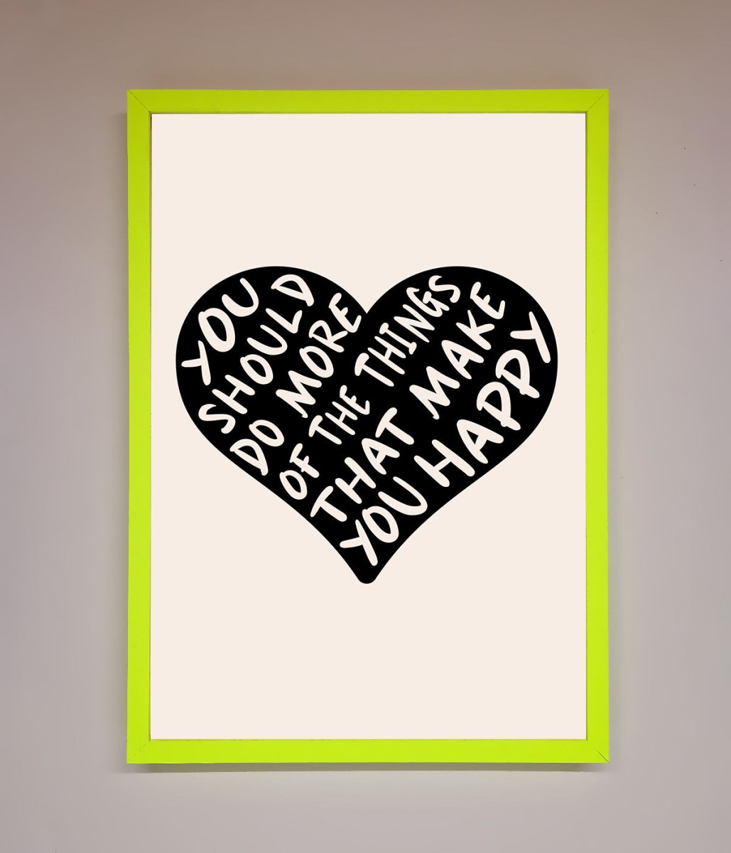 Happy Heart Framed Print - Zestio