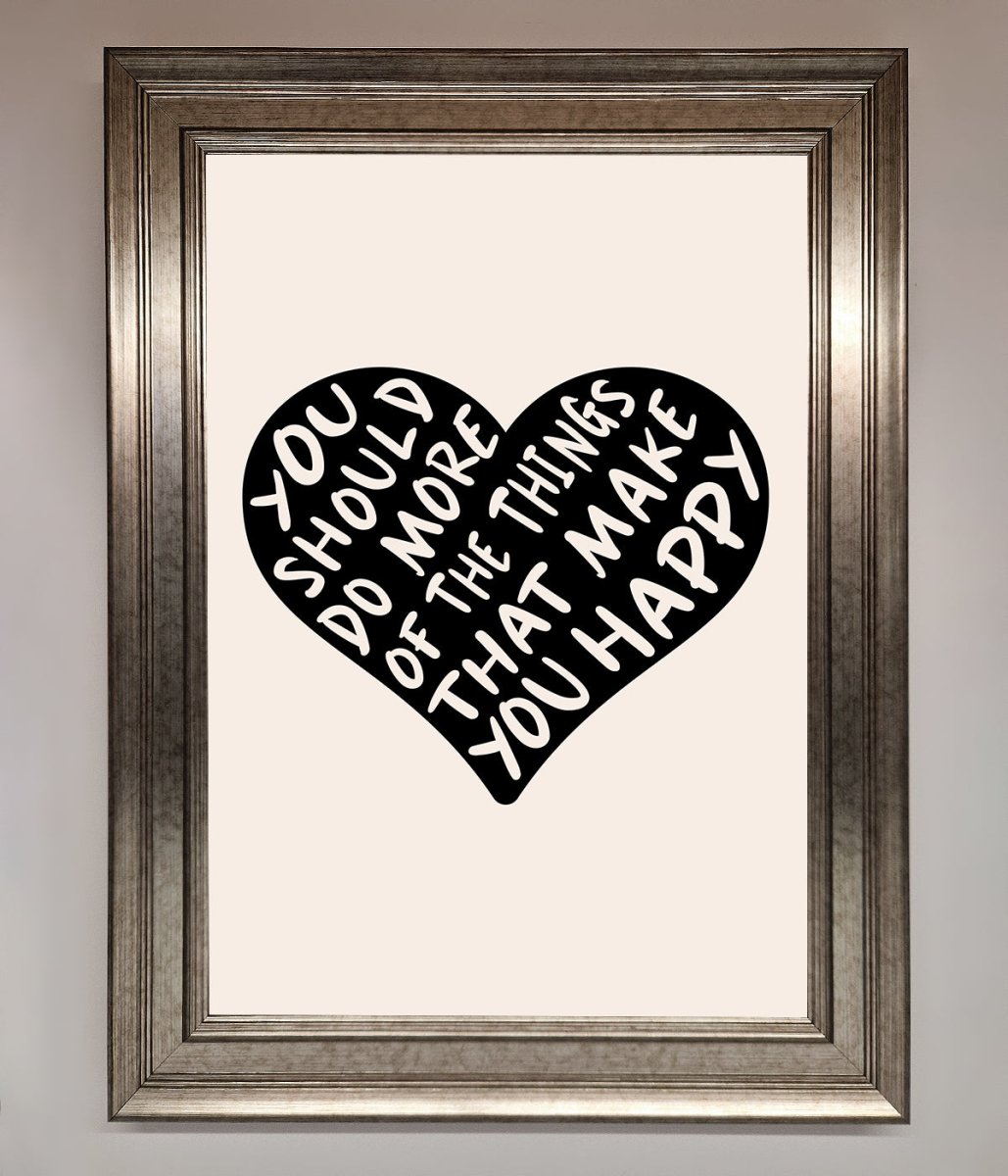 Happy Heart Framed Print - Zestio