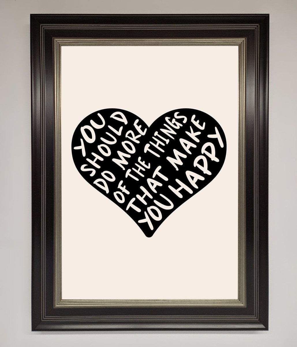 Happy Heart Framed Print - Zestio