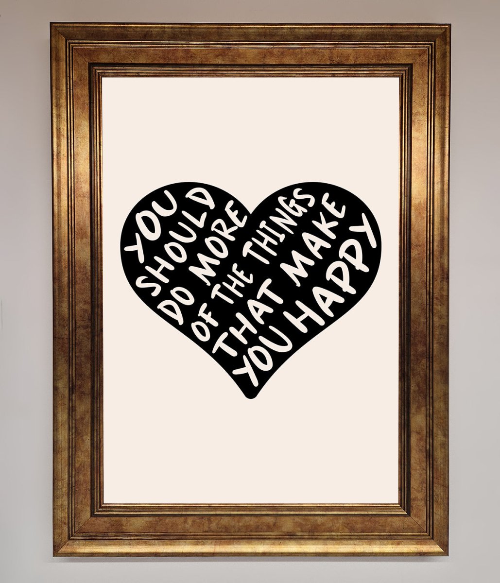 Happy Heart Framed Print - Zestio