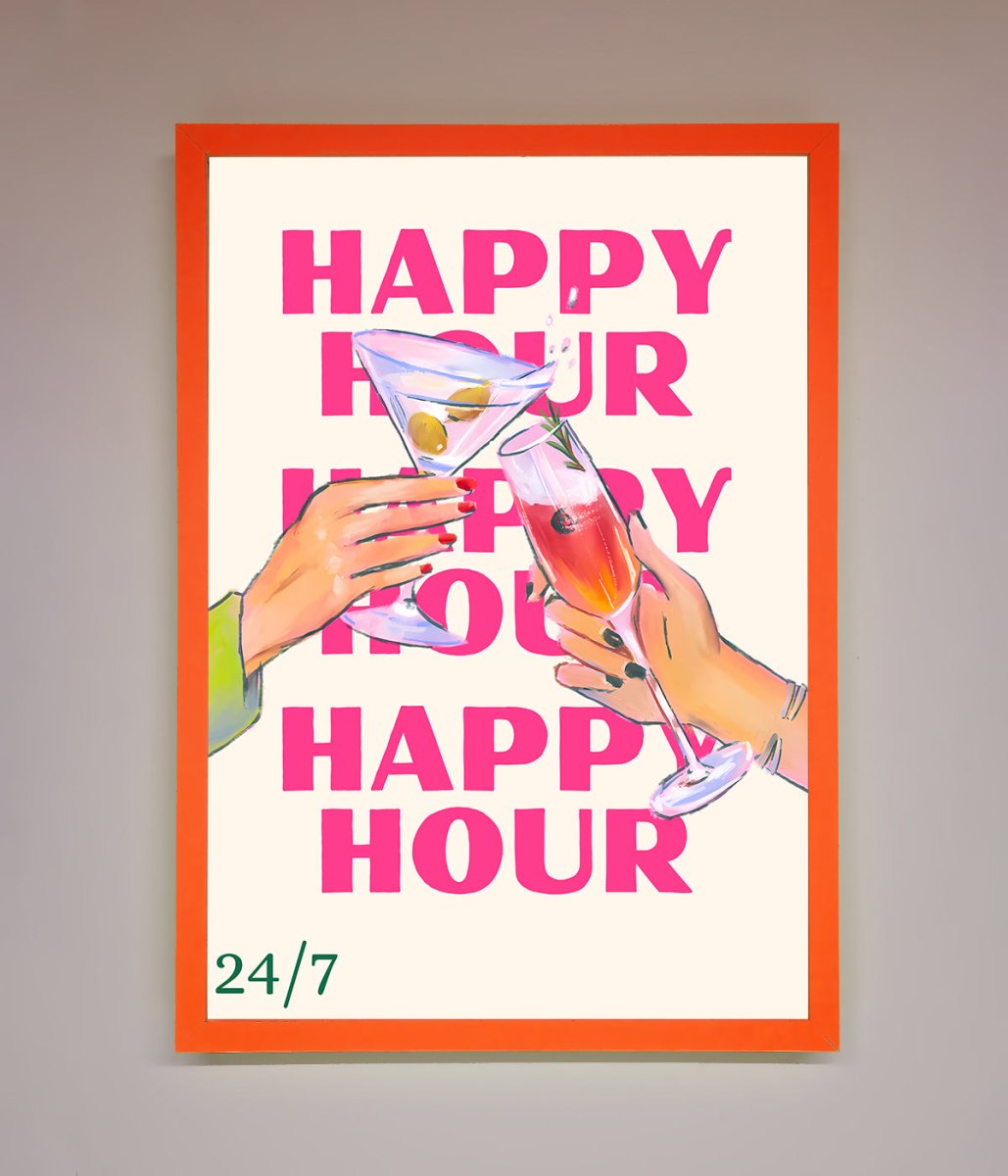 Happy Hour Framed Poster - Zestio