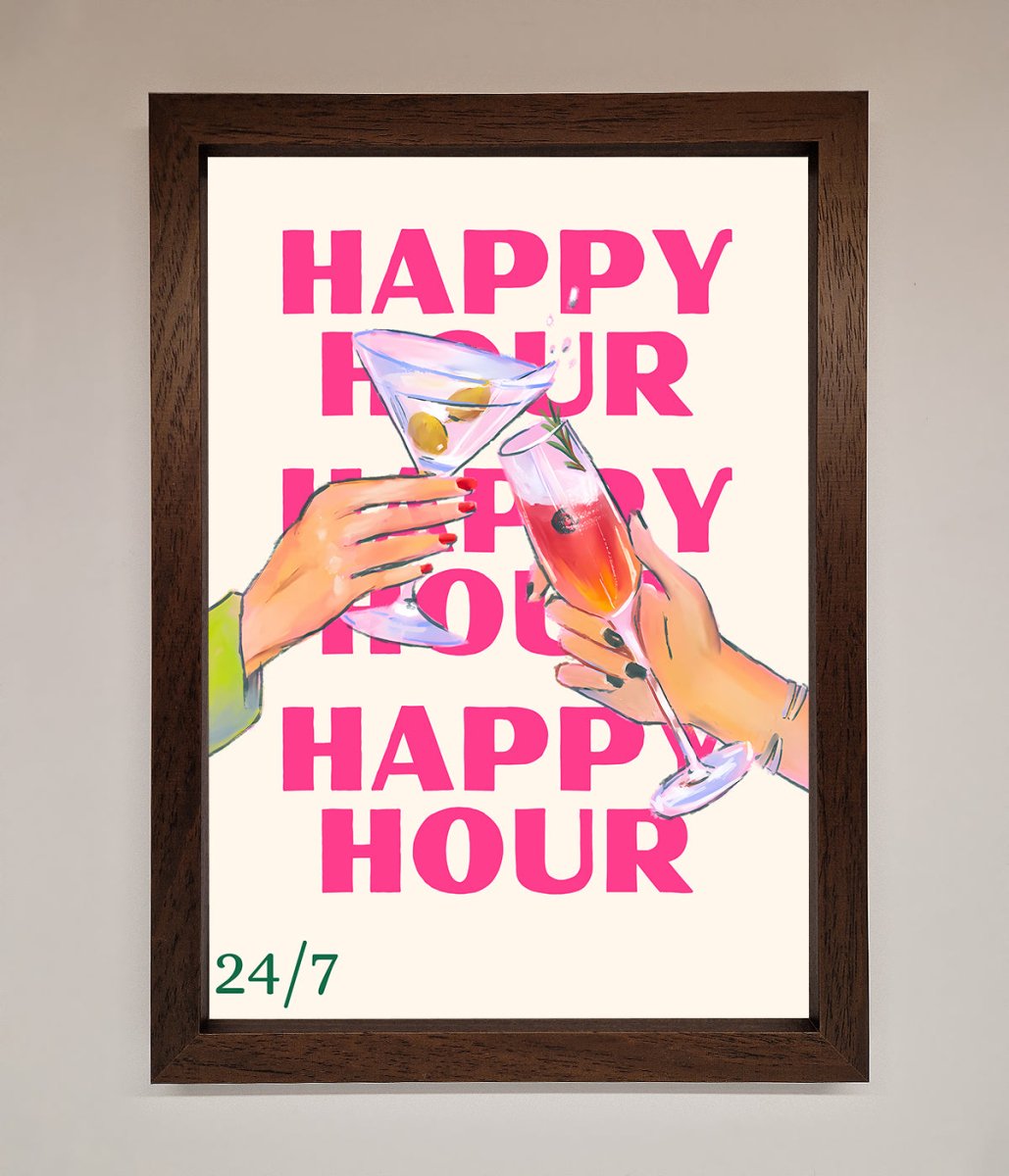 Happy Hour Framed Poster - Zestio