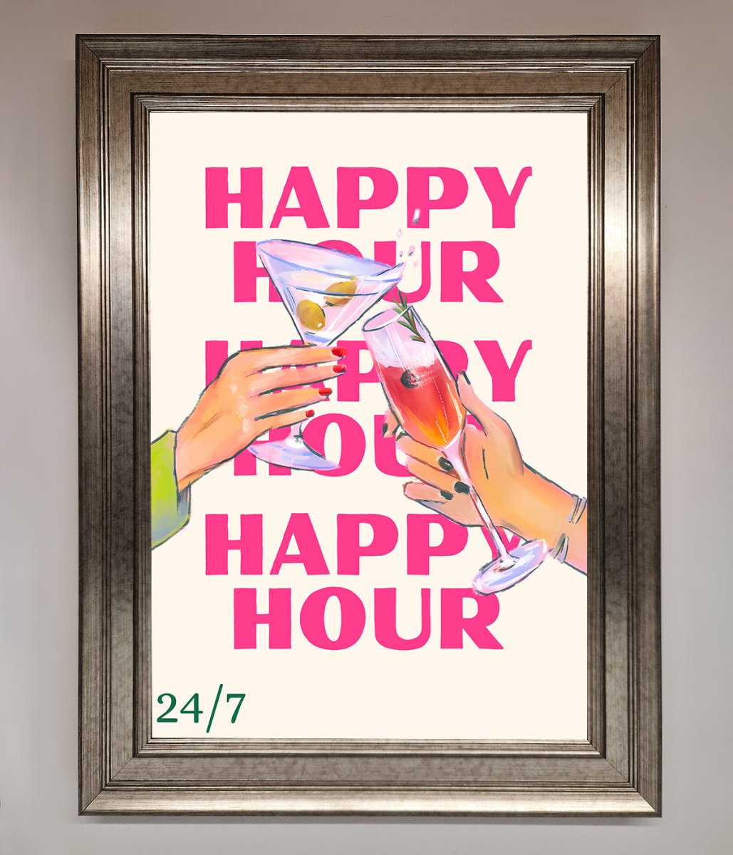Happy Hour Framed Poster - Zestio