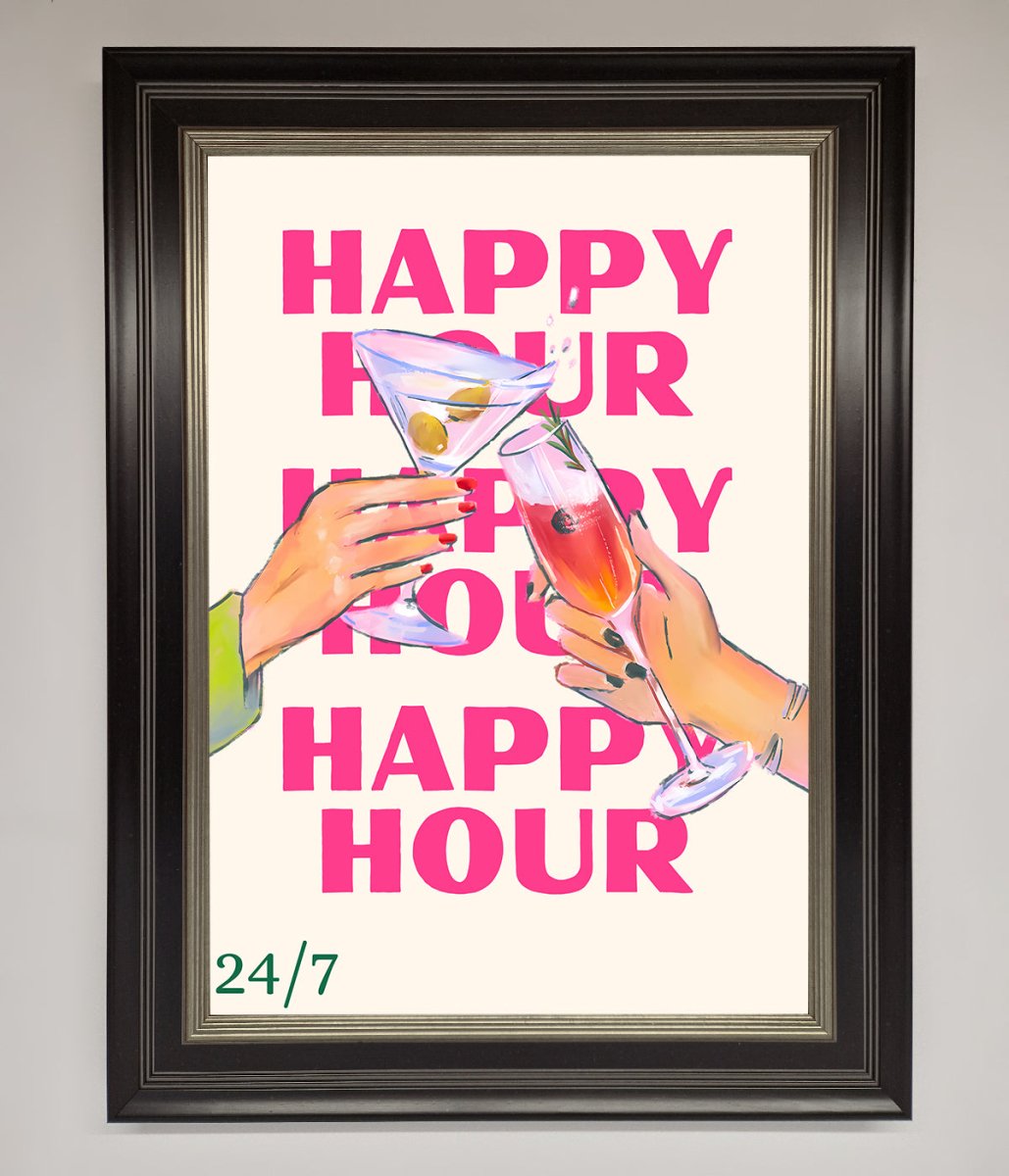 Happy Hour Framed Poster - Zestio