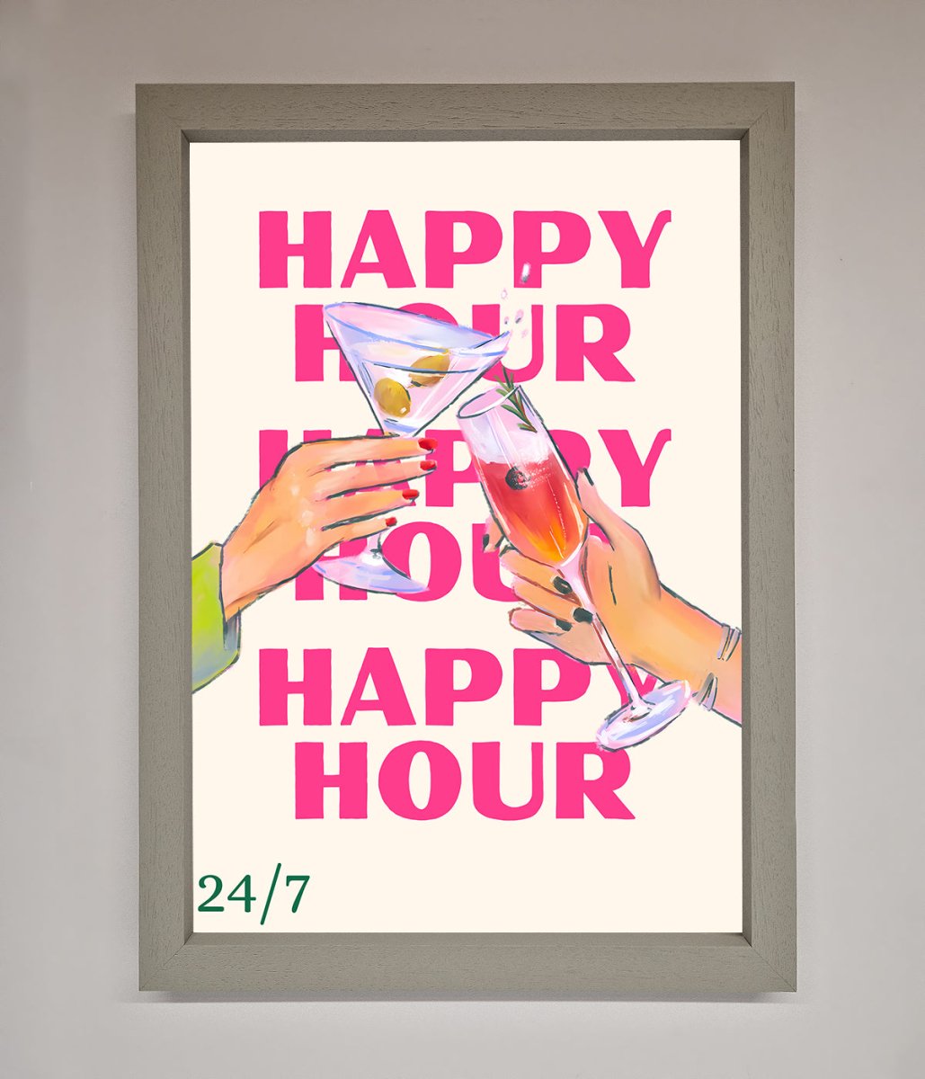 Happy Hour Framed Poster - Zestio