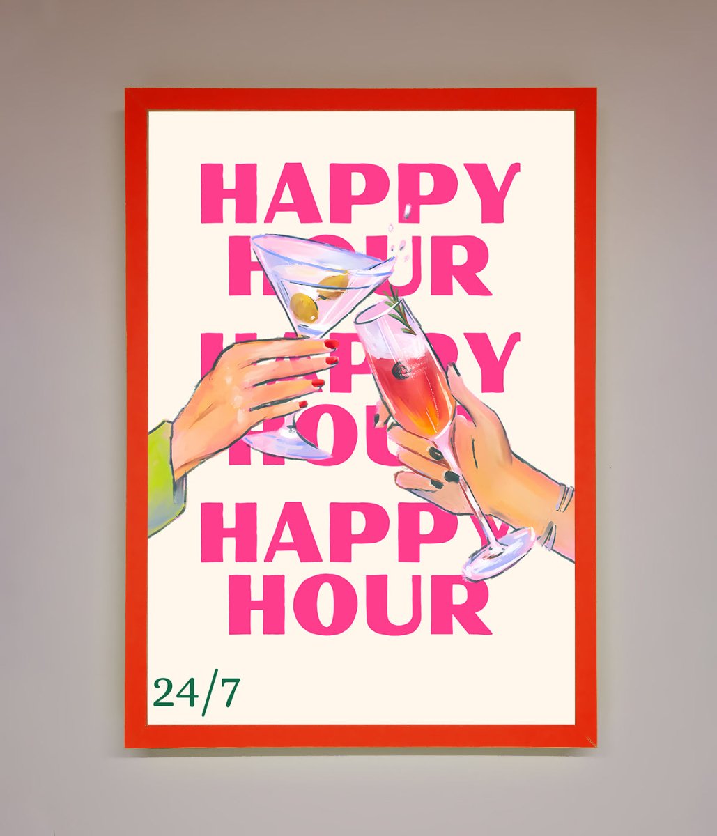 Happy Hour Framed Poster - Zestio