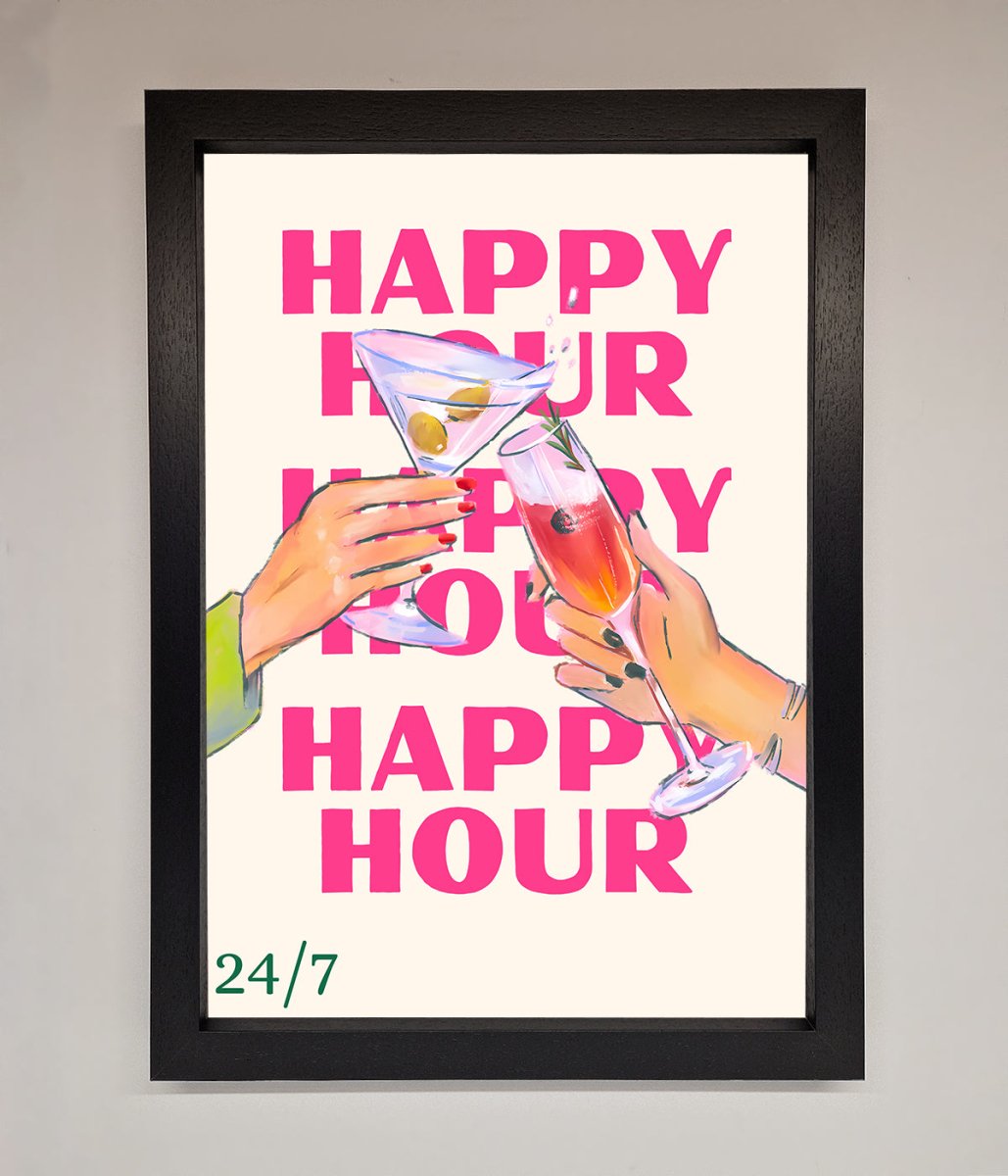Happy Hour Framed Poster - Zestio
