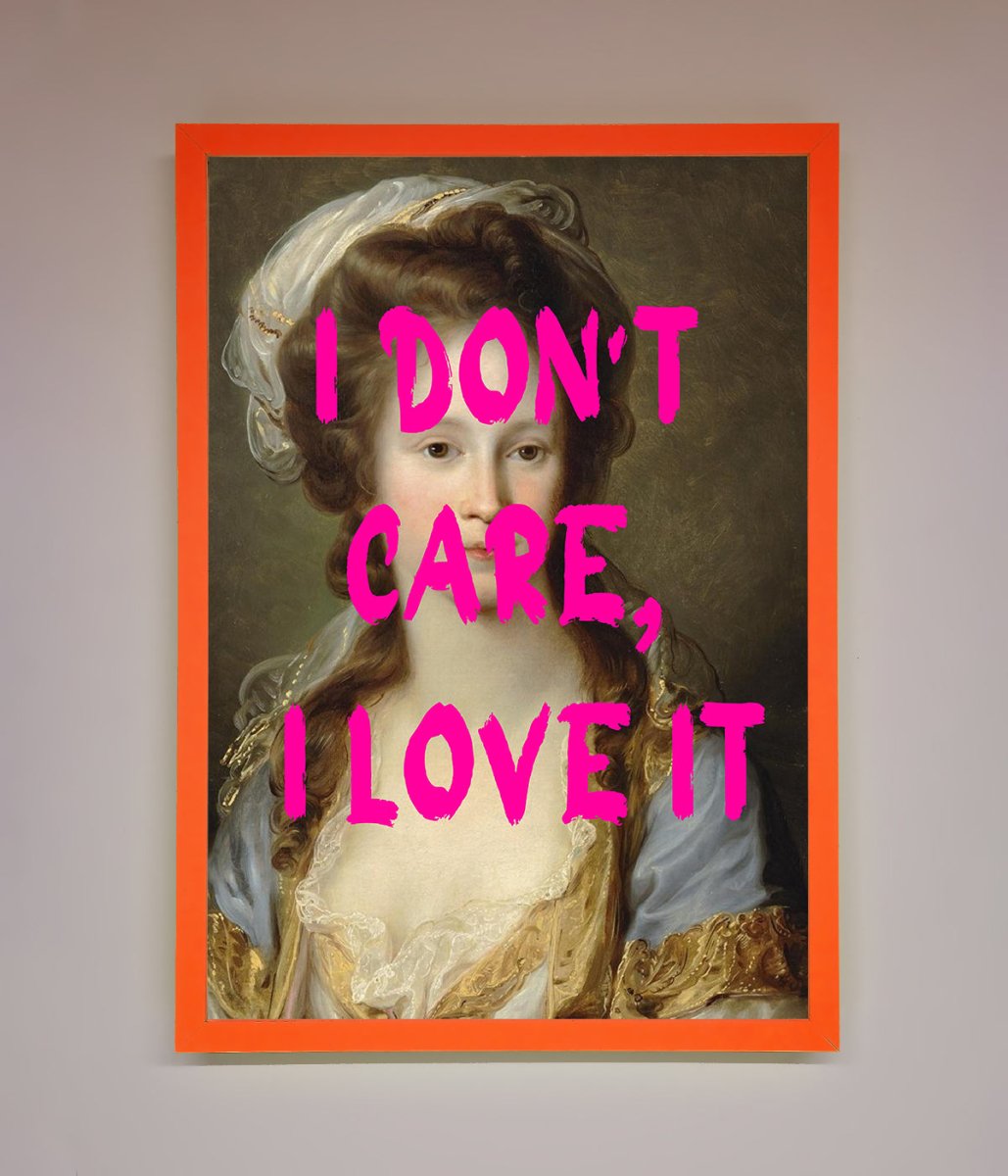 I Dont Care I Love It Framed Print - Zestio