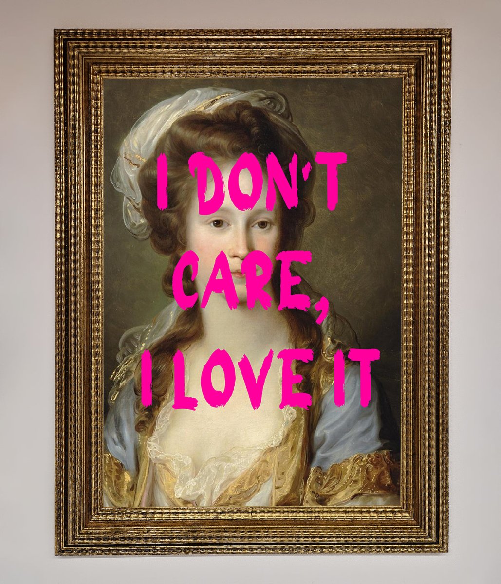 I Dont Care I Love It Framed Print - Zestio
