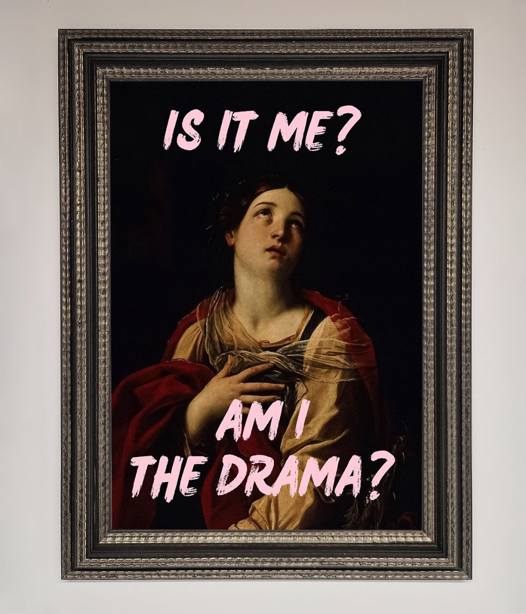 Is It Me Am I The Drama Framed Print - Zestio