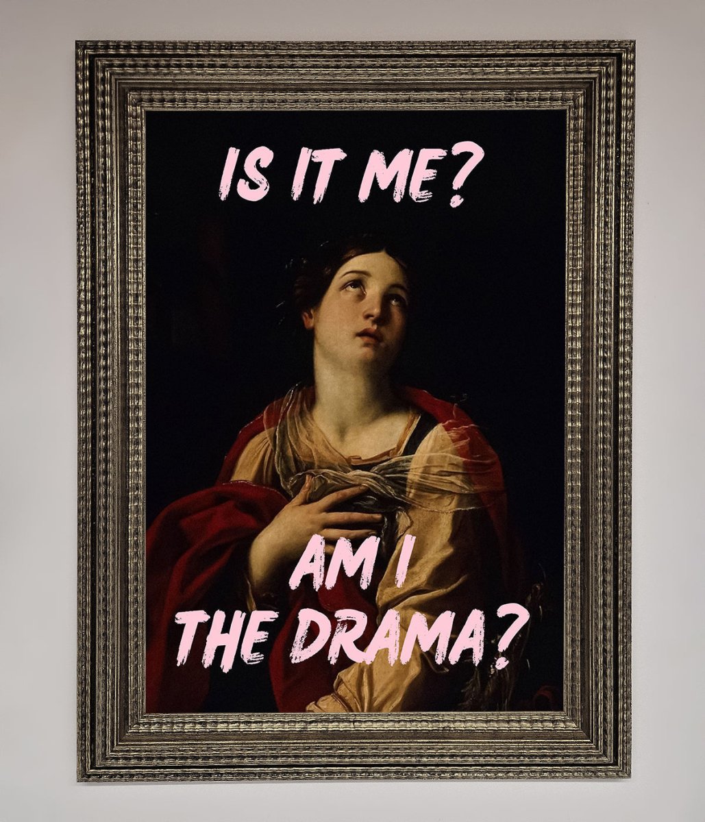 Is It Me Am I The Drama Framed Print - Zestio