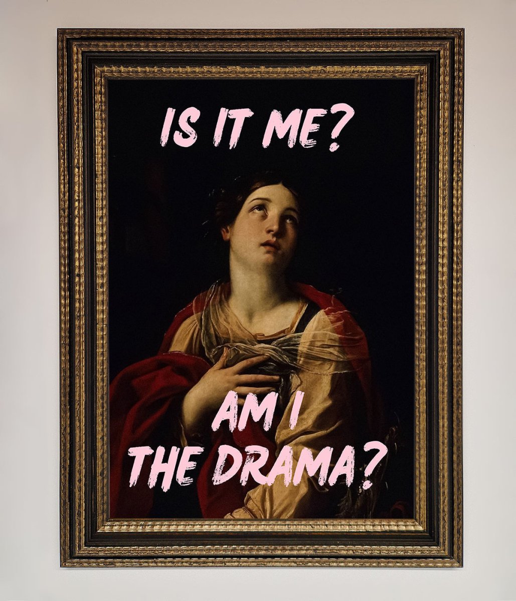Is It Me Am I The Drama Framed Print - Zestio