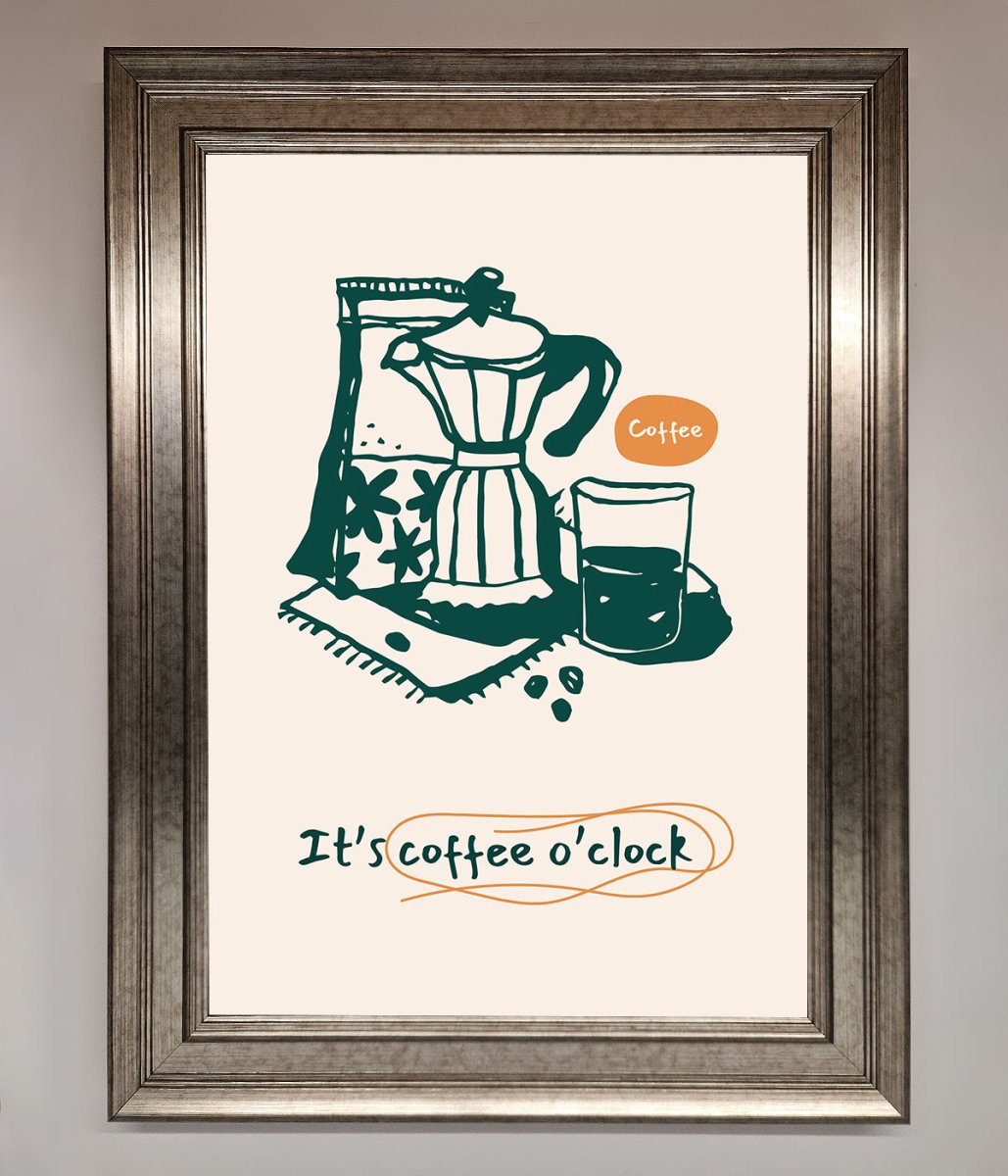 Its Coffee O Clock Framed Wall Art - Zestio