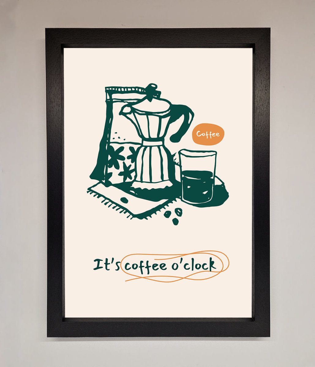 Its Coffee O Clock Framed Wall Art - Zestio