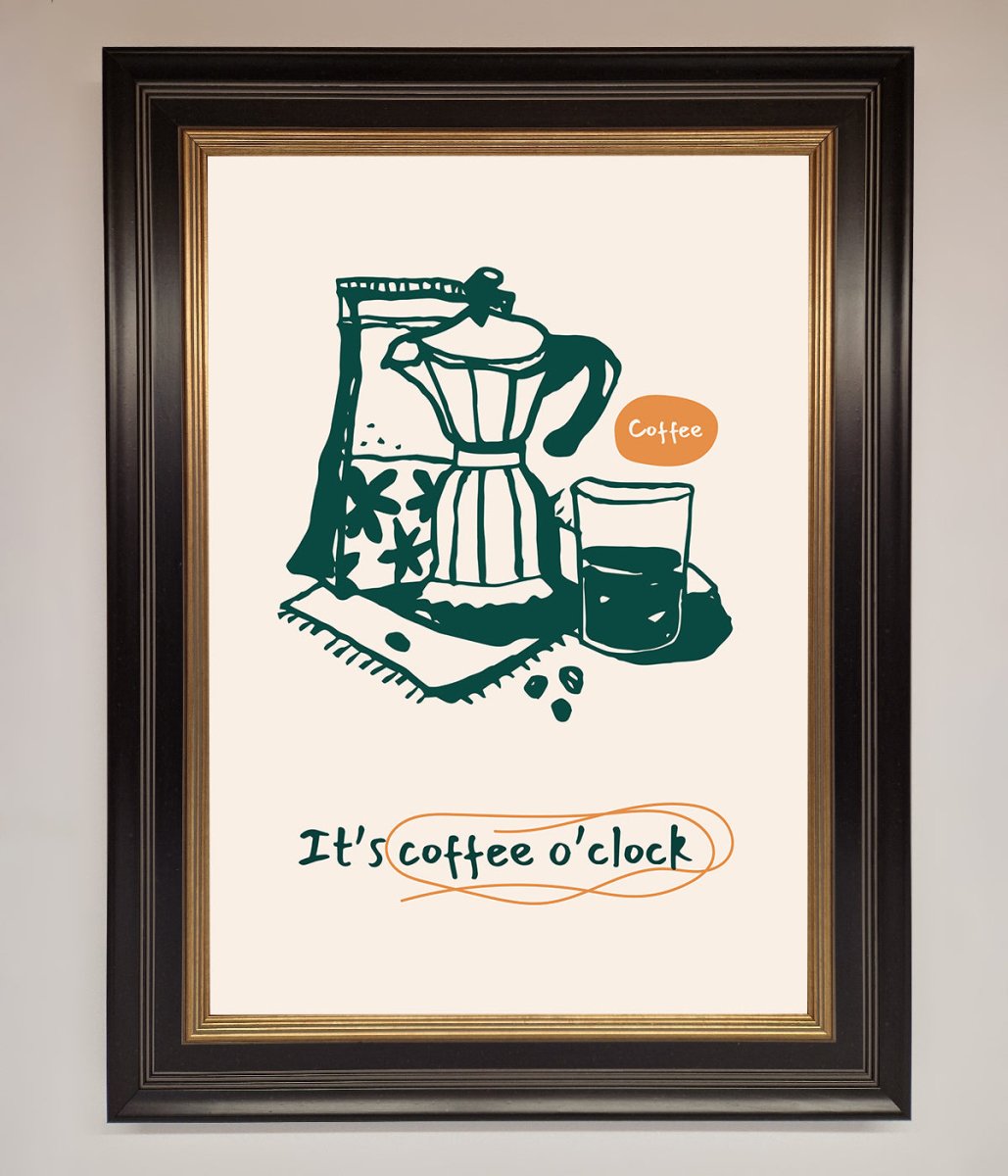 Its Coffee O Clock Framed Wall Art - Zestio