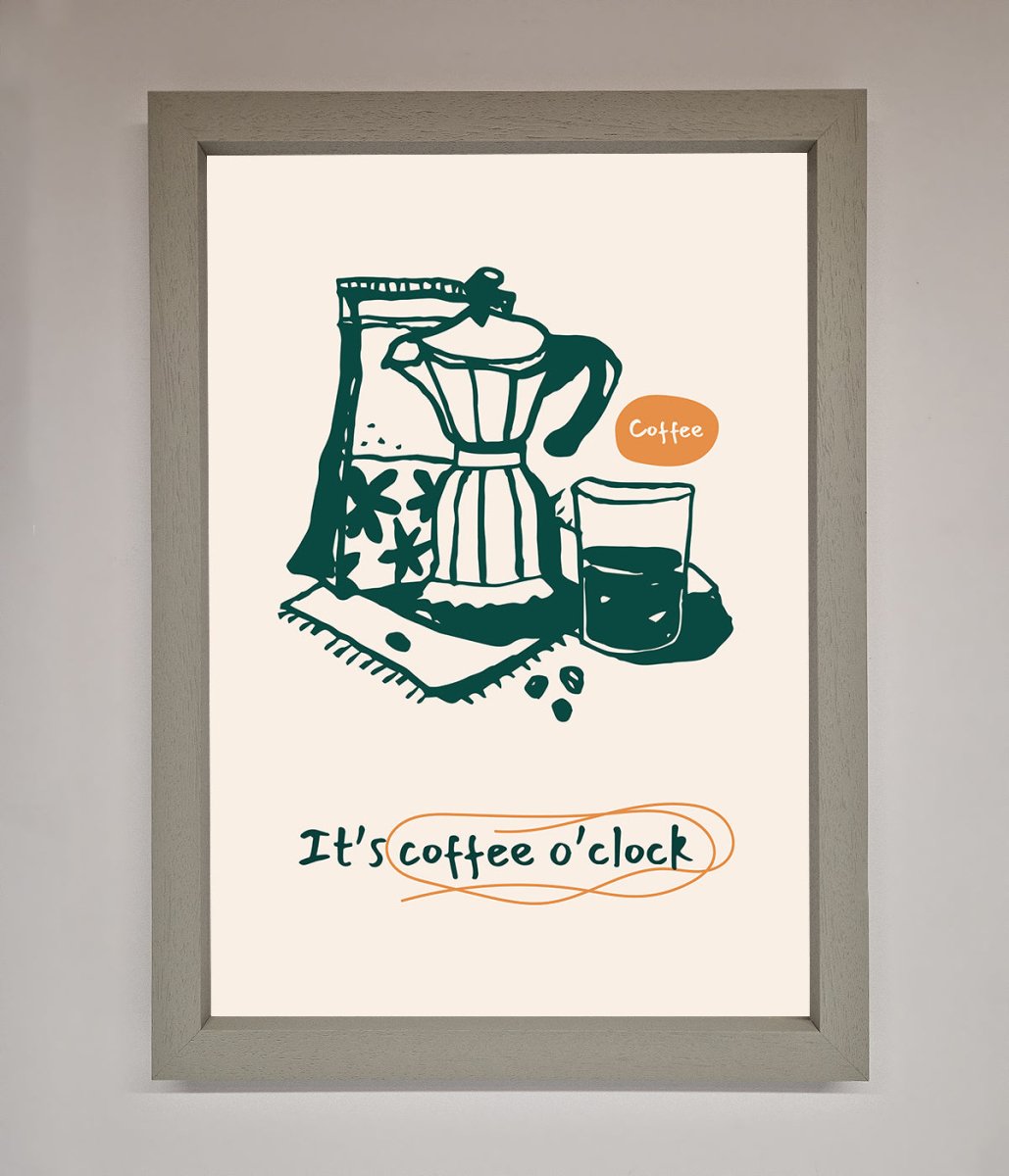 Its Coffee O Clock Framed Wall Art - Zestio