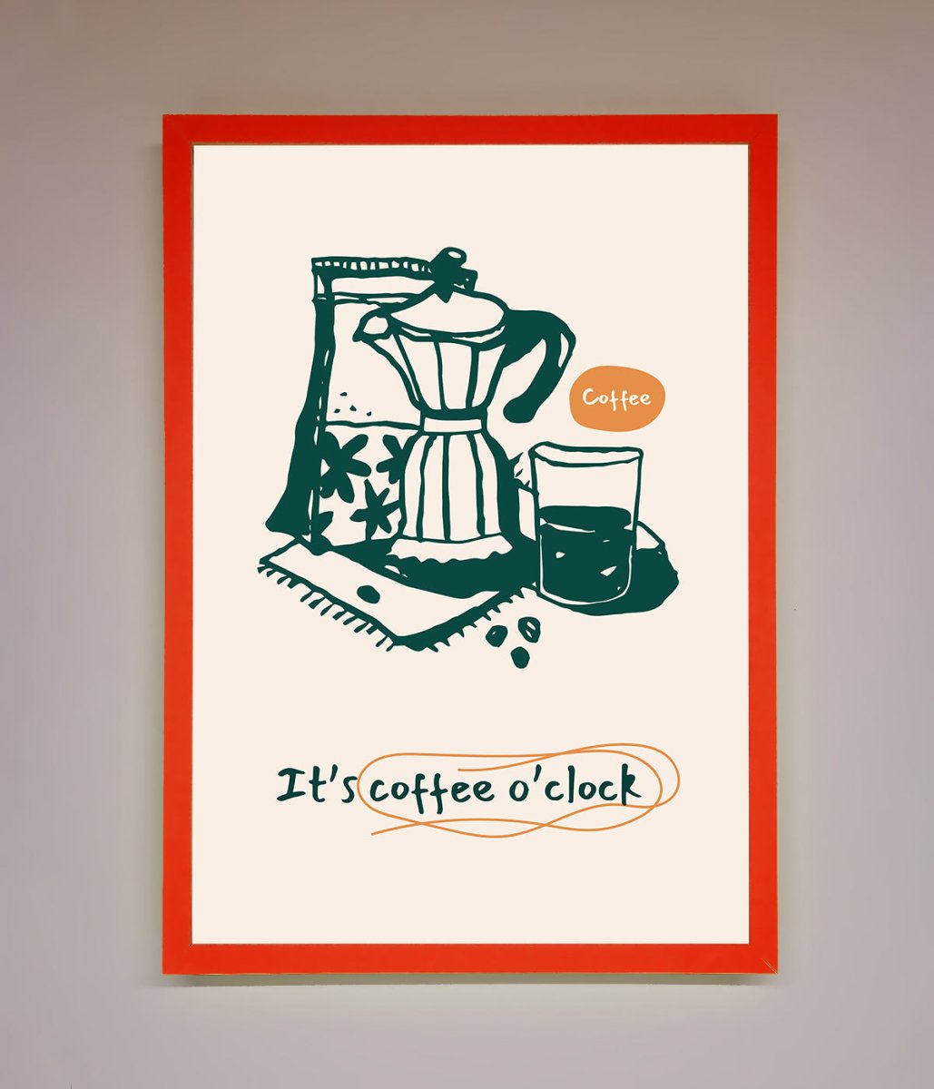 Its Coffee O Clock Framed Wall Art - Zestio