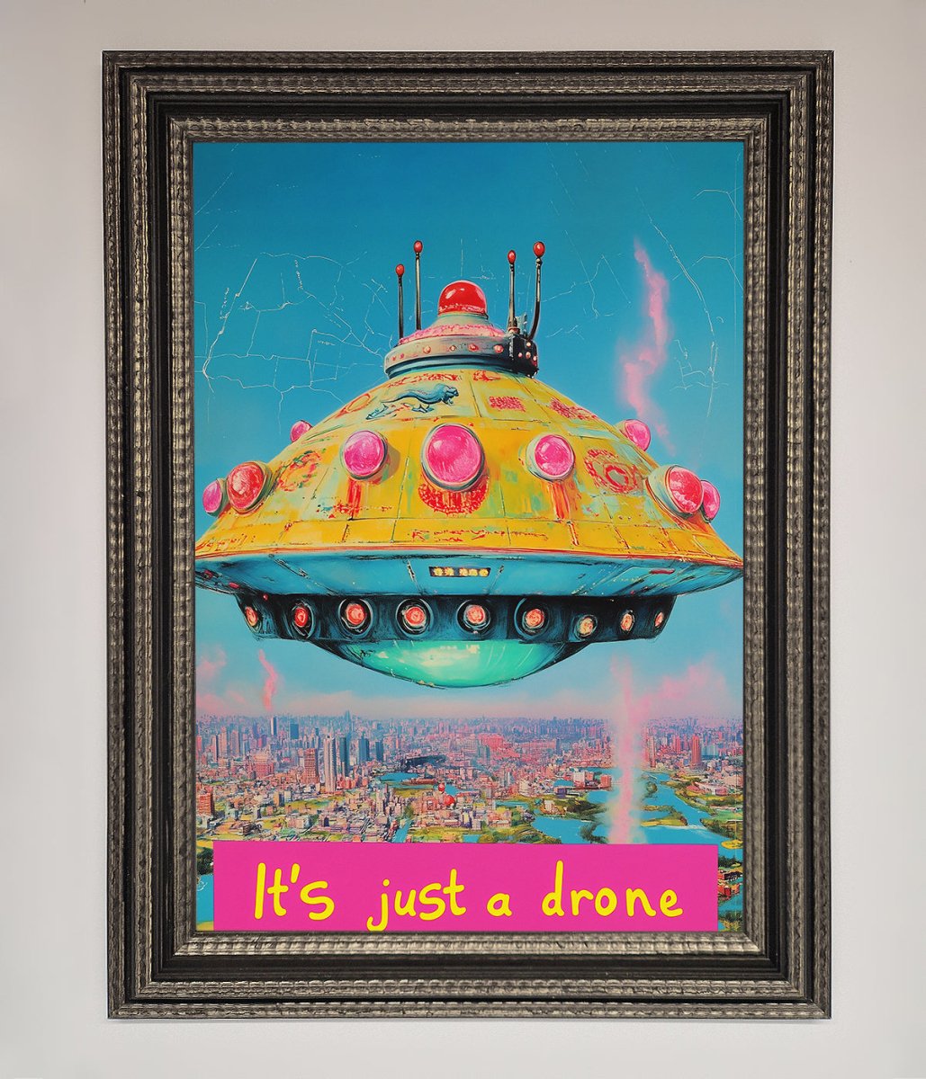 Its Just A Drone Framed Poster - Zestio