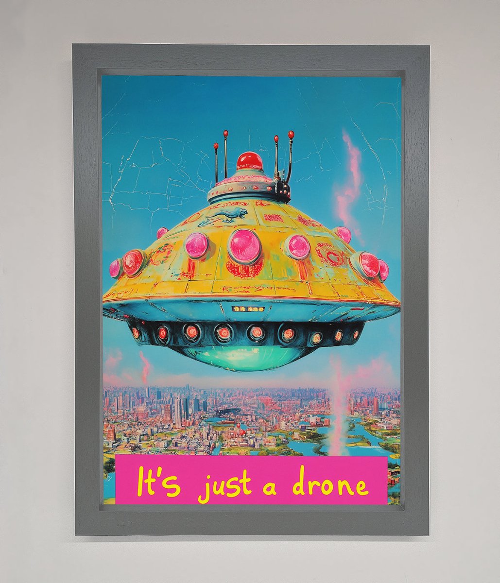 Its Just A Drone Framed Poster - Zestio