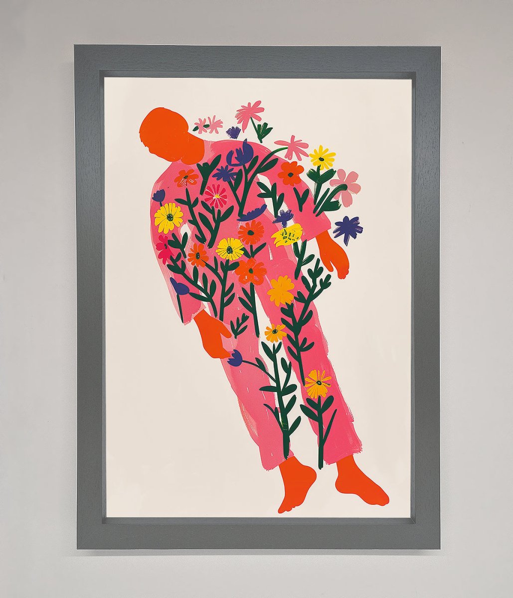 Laying In The Flowers Framed Poster - Zestio