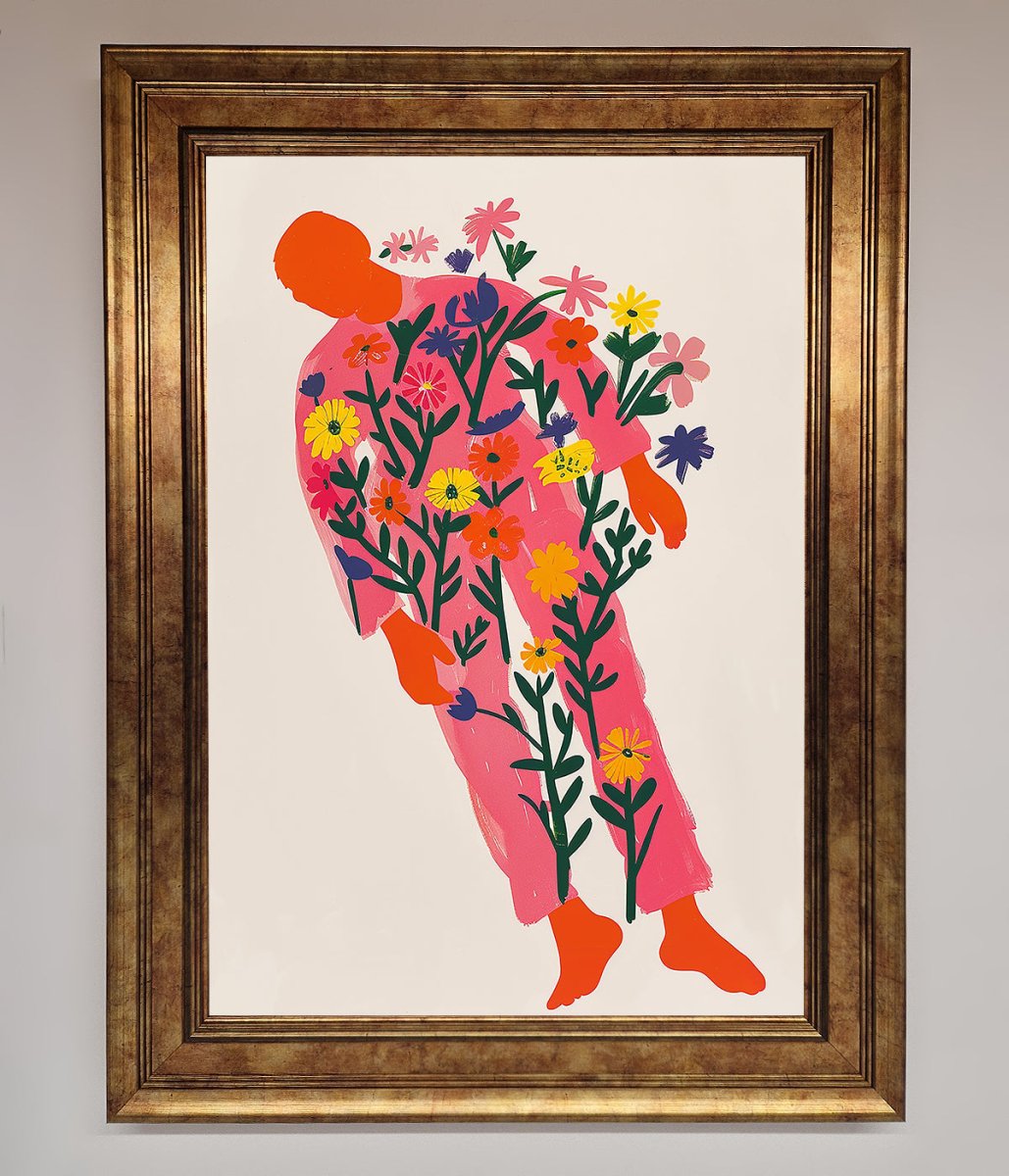 Laying In The Flowers Framed Poster - Zestio