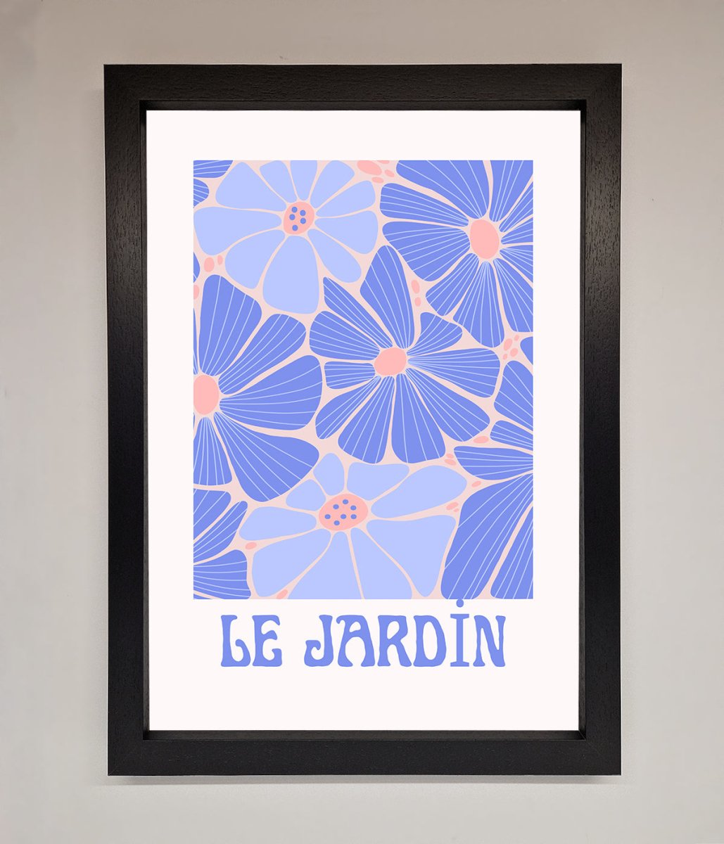 Le Jardin Blue Framed Poster - Zestio