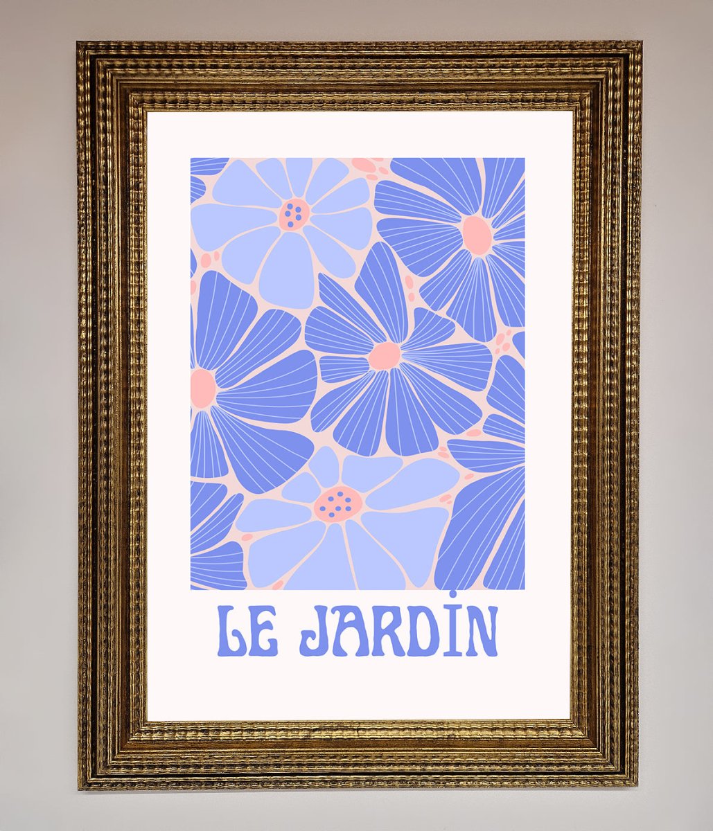 Le Jardin Blue Framed Poster - Zestio