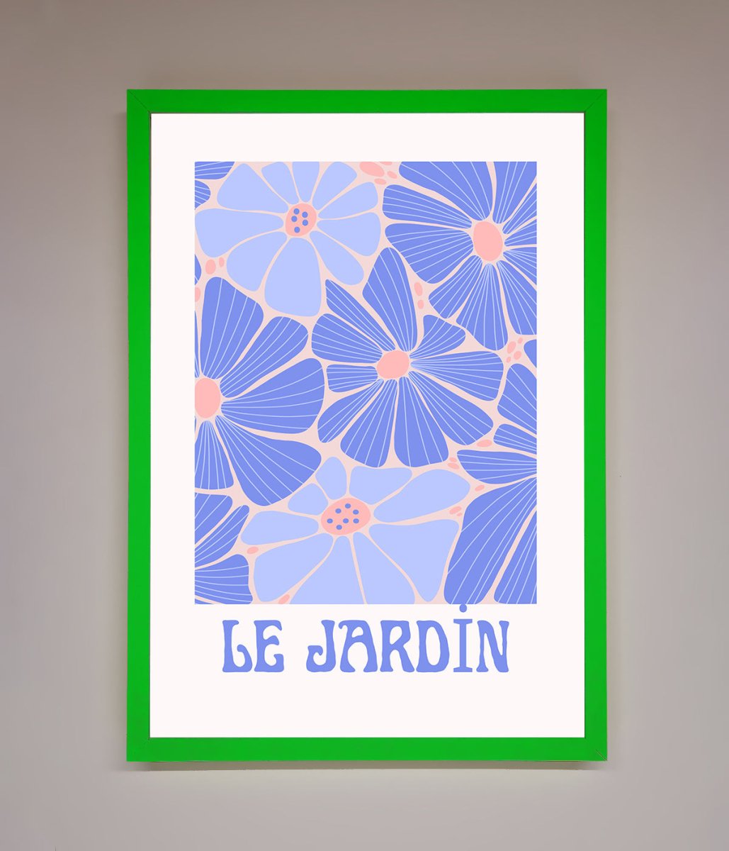 Le Jardin Blue Framed Poster - Zestio