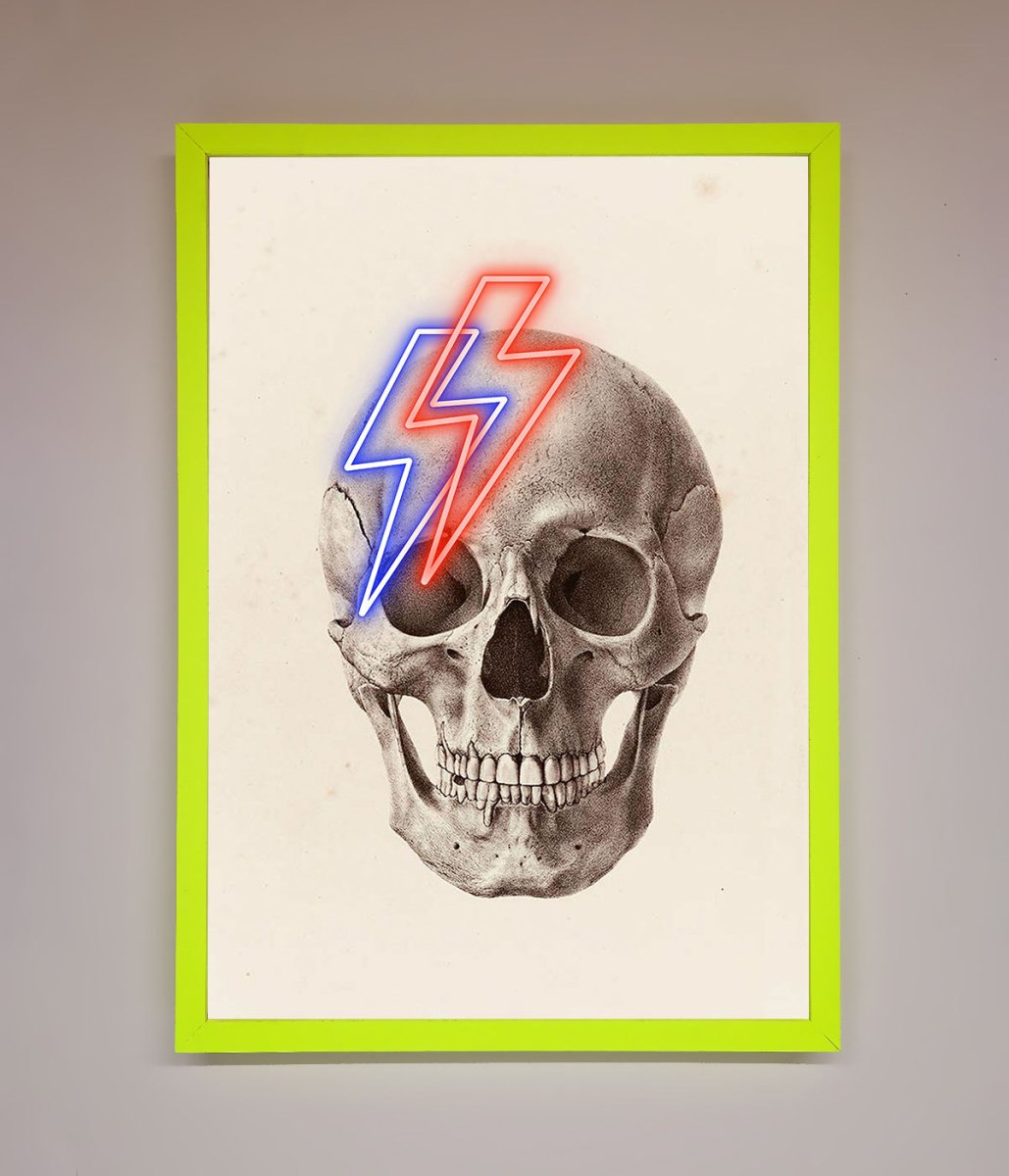 Lightning Skull Framed Print - Zestio