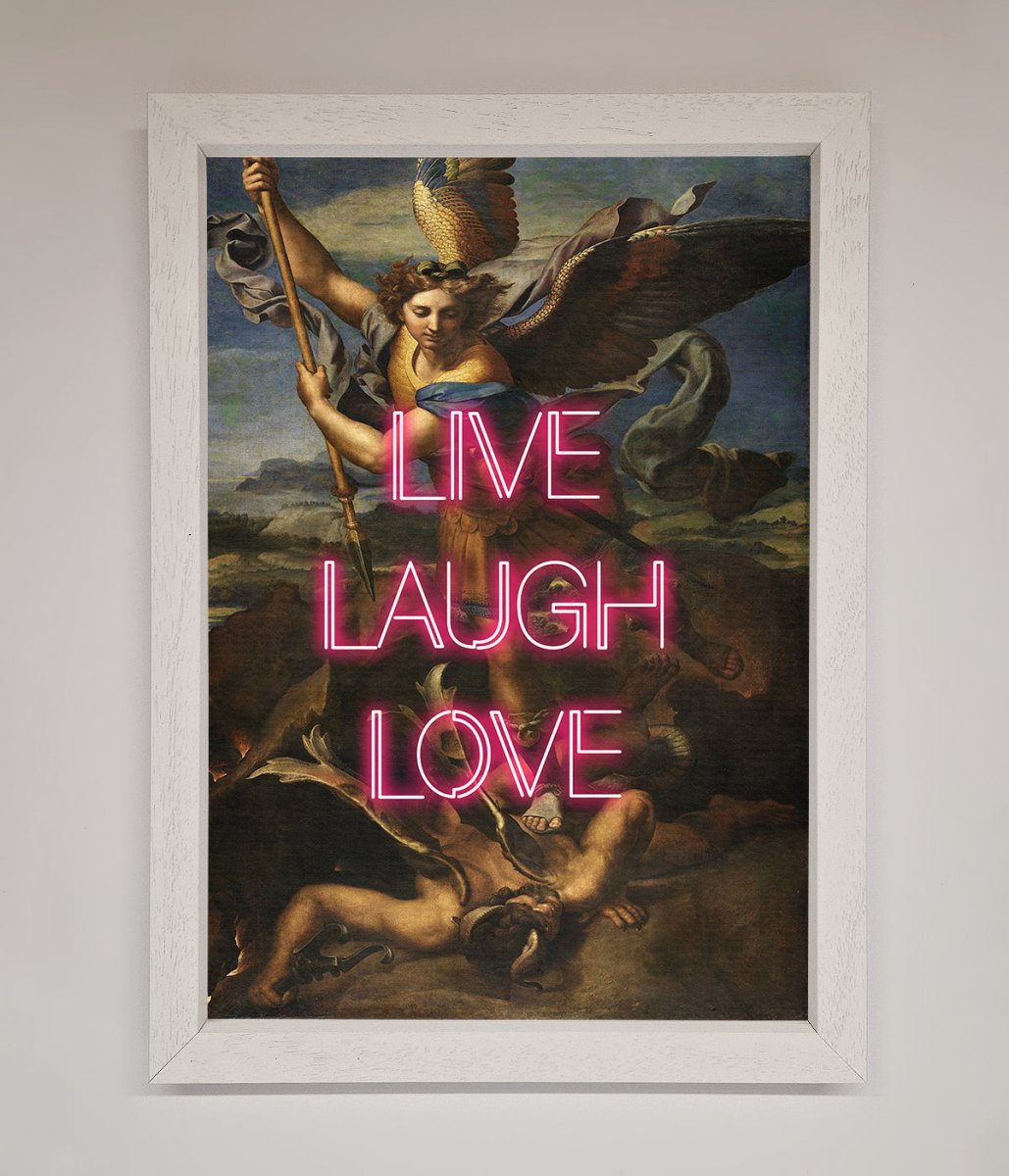Live Laugh Love Quote Framed Poster - Zestio