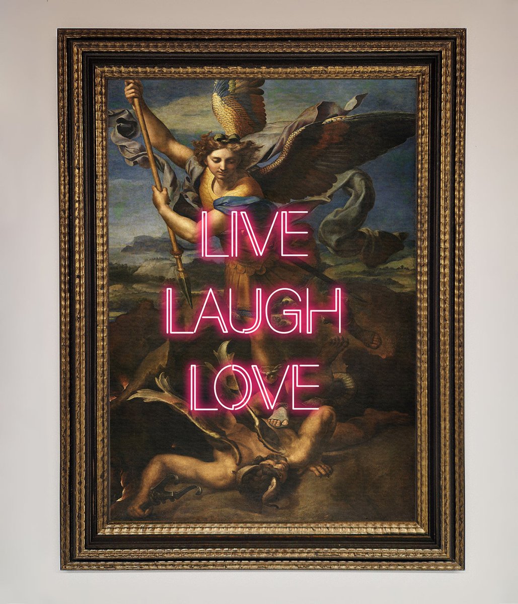 Live Laugh Love Quote Framed Poster - Zestio