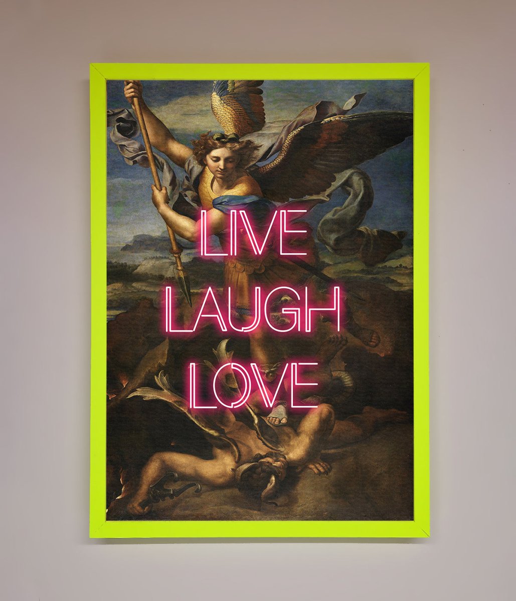 Live Laugh Love Quote Framed Poster - Zestio