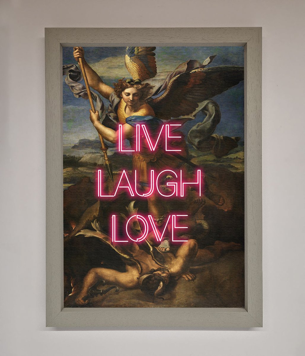 Live Laugh Love Quote Framed Poster - Zestio