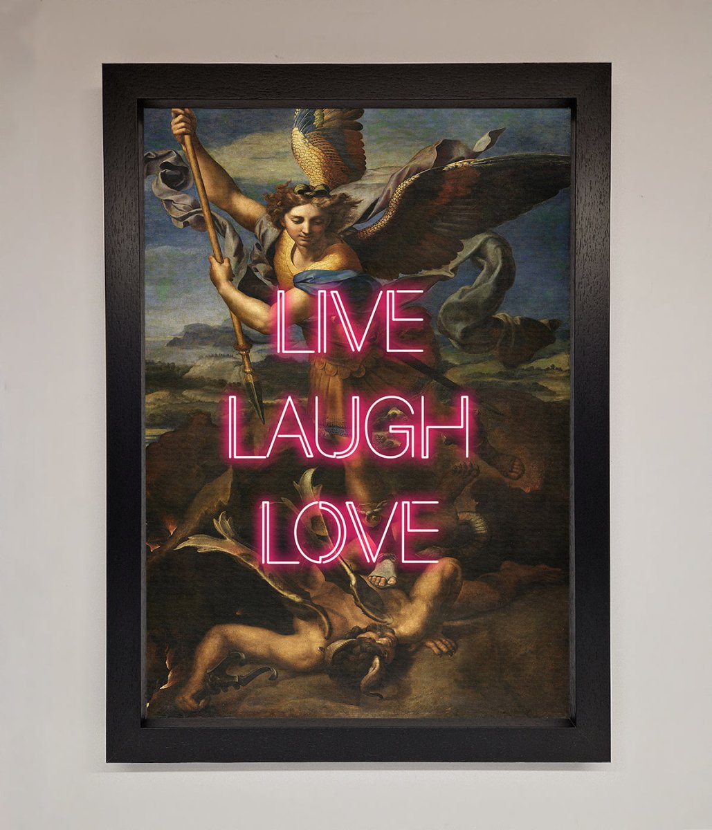 Live Laugh Love Quote Framed Poster - Zestio