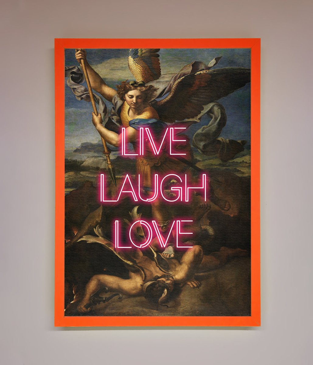 Live Laugh Love Quote Framed Poster - Zestio
