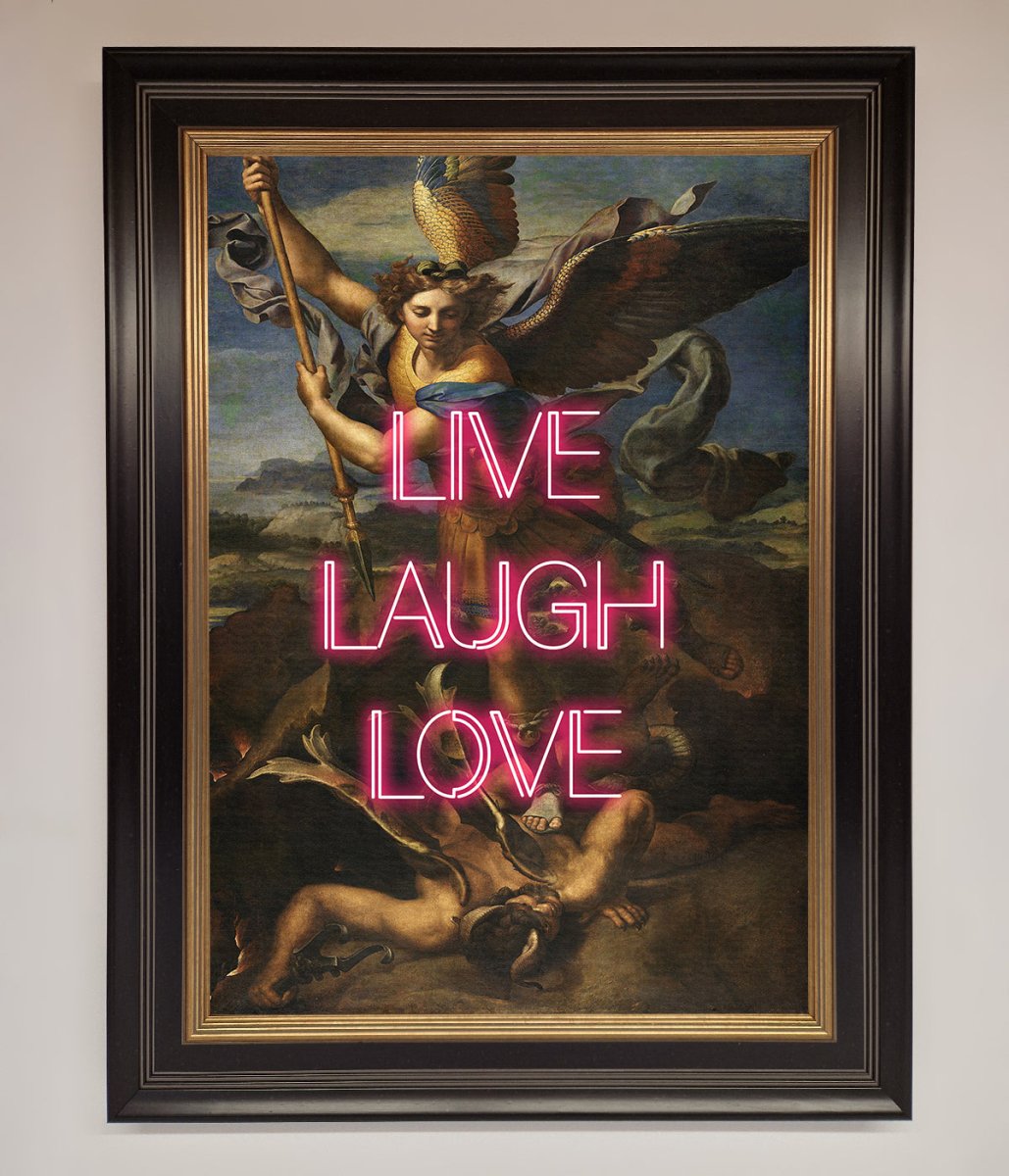 Live Laugh Love Quote Framed Poster - Zestio