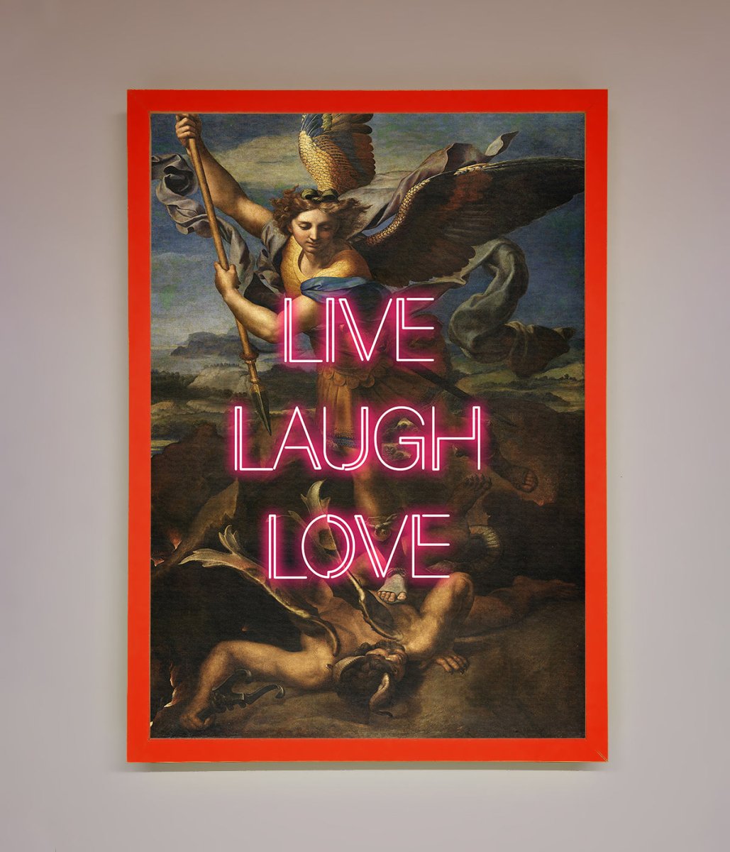Live Laugh Love Quote Framed Poster - Zestio