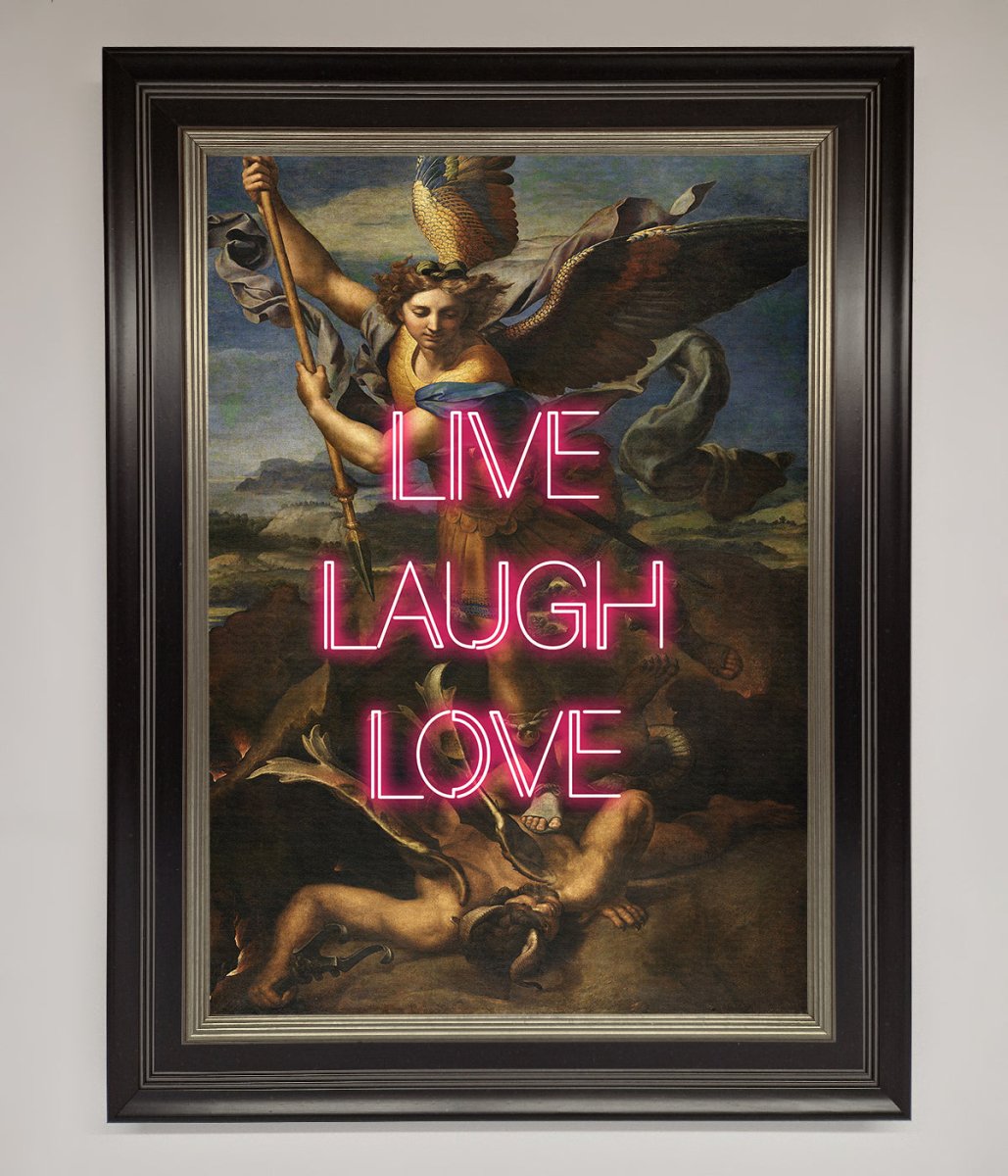 Live Laugh Love Quote Framed Poster - Zestio