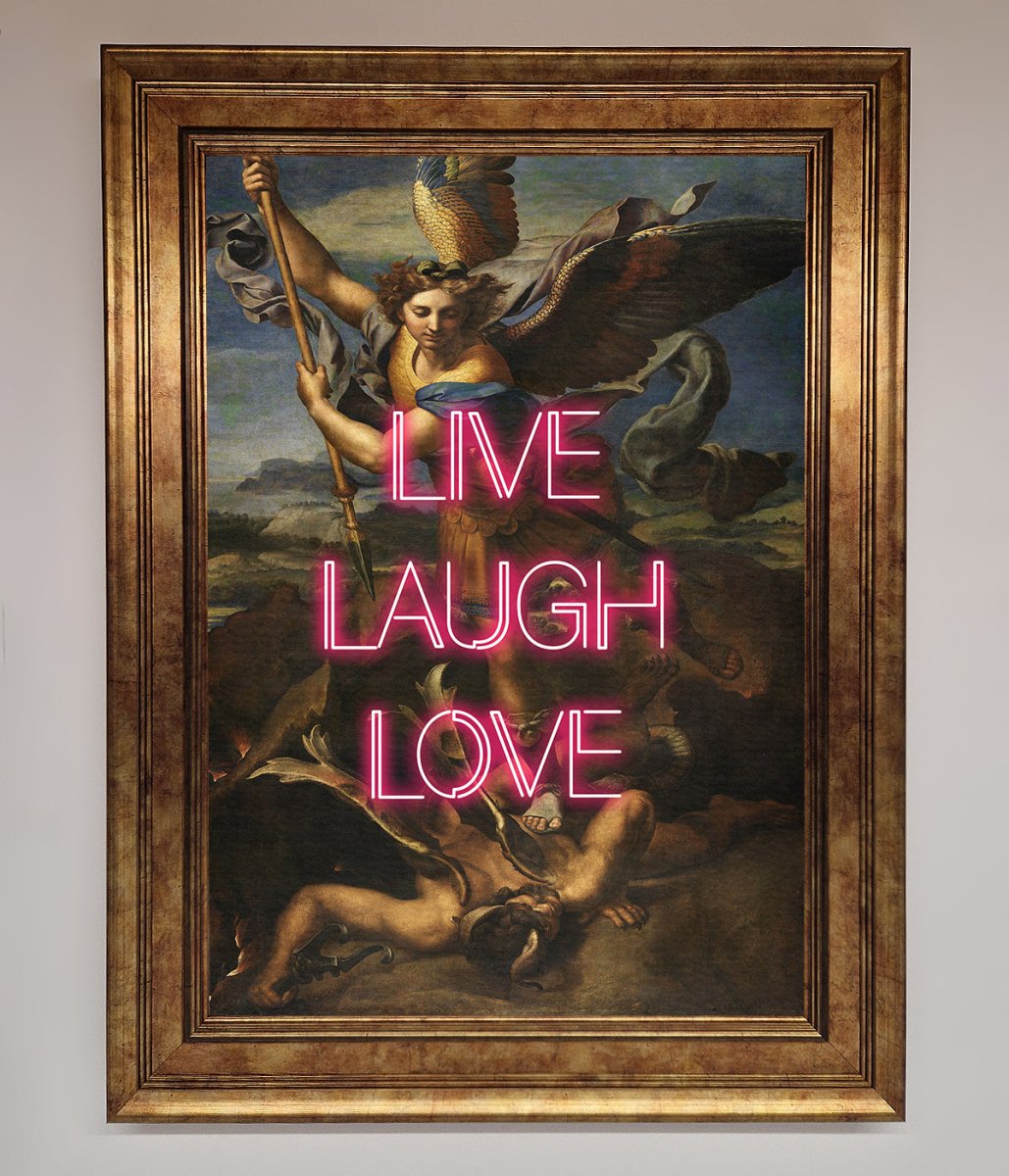 Live Laugh Love Quote Framed Poster - Zestio