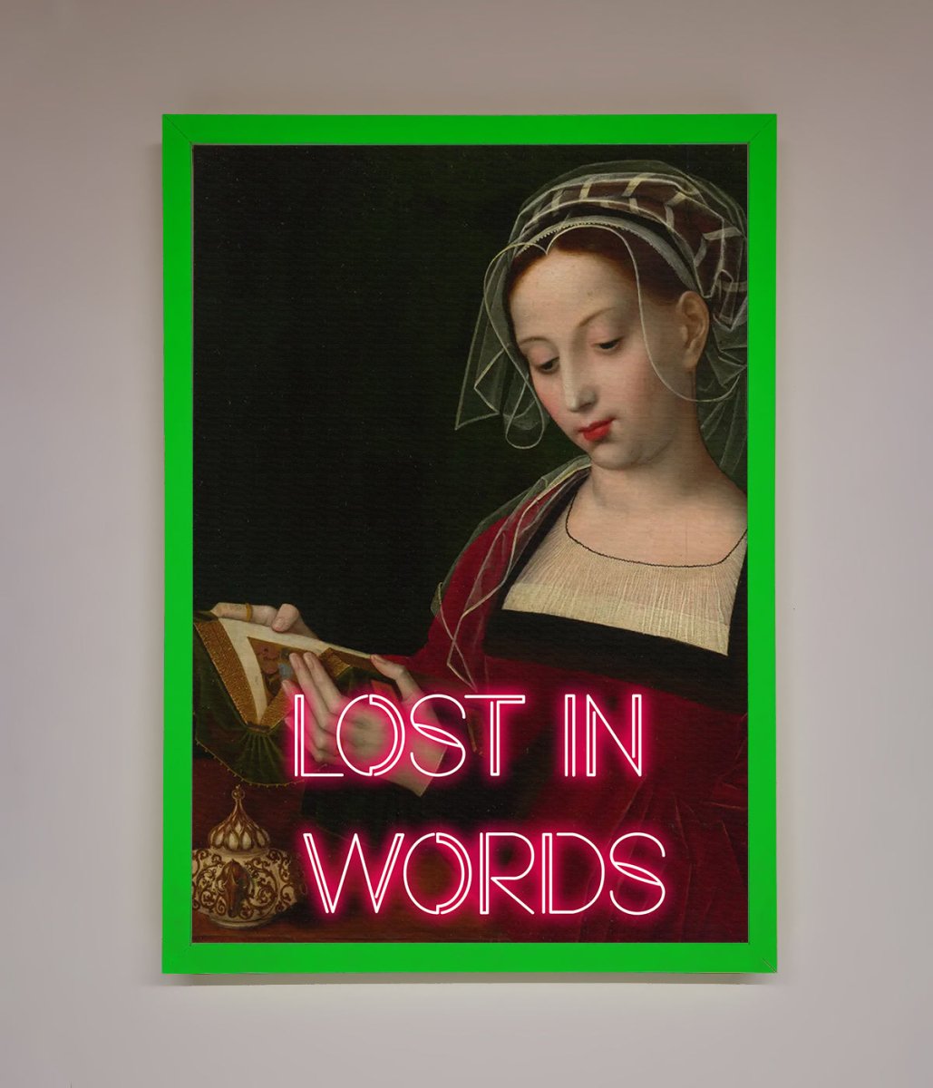 Lost In Words Medieval Framed Poster - Zestio
