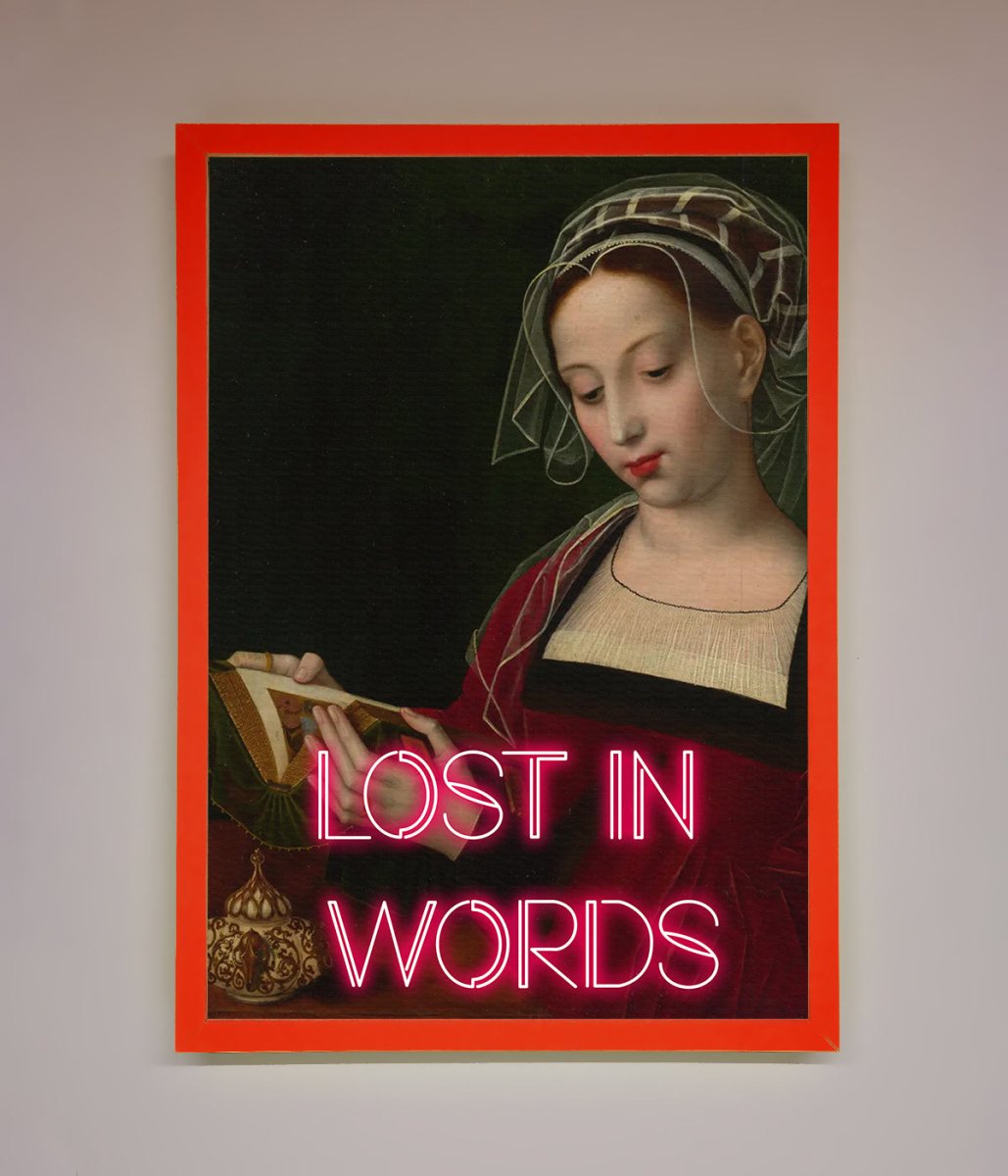 Lost In Words Medieval Framed Poster - Zestio