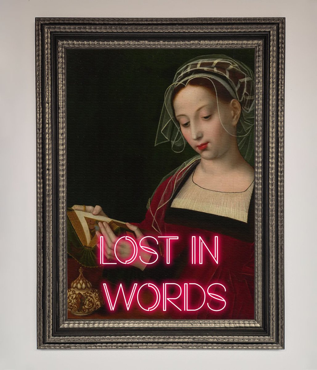 Lost In Words Medieval Framed Poster - Zestio