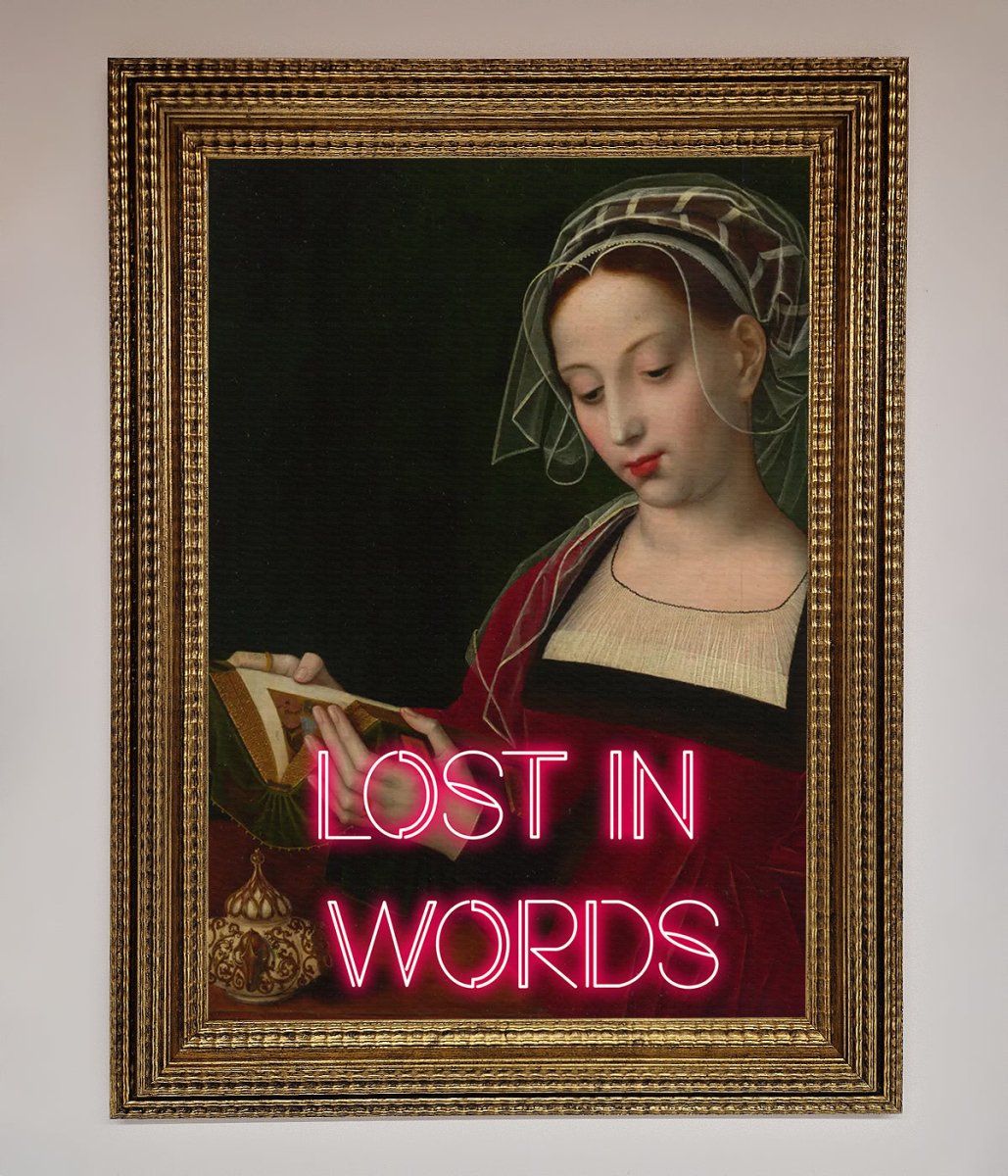 Lost In Words Medieval Framed Poster - Zestio