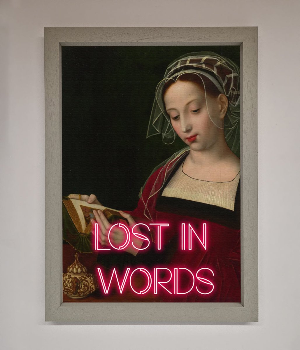 Lost In Words Medieval Framed Poster - Zestio