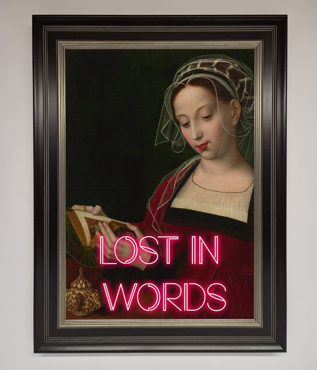 Lost In Words Medieval Framed Poster - Zestio